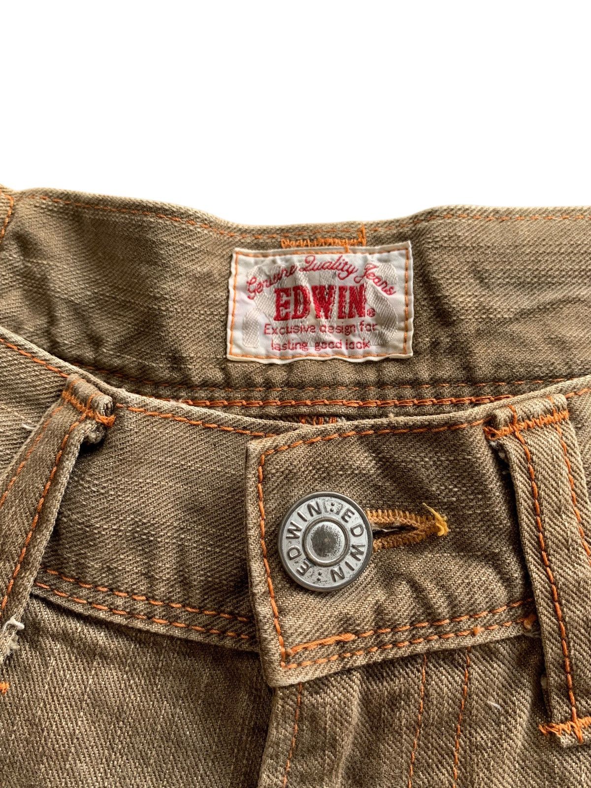 Edwin FLARE EDWIN XV BUCKLE BACK RUSTY JAPANESE DISTRESSED DENIM Size US 33 - 8 Thumbnail