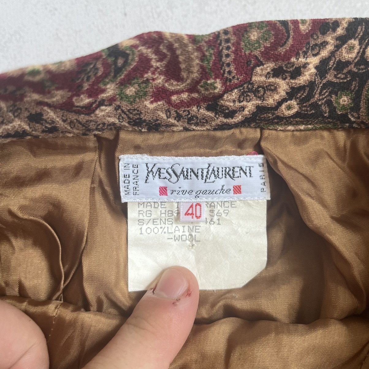 Vintage × Yves Saint Laurent Yves Saint Laurent rive gauche wool Skirt Tom Ford Era Size 28" / US 6 / IT 42 - 4 Thumbnail
