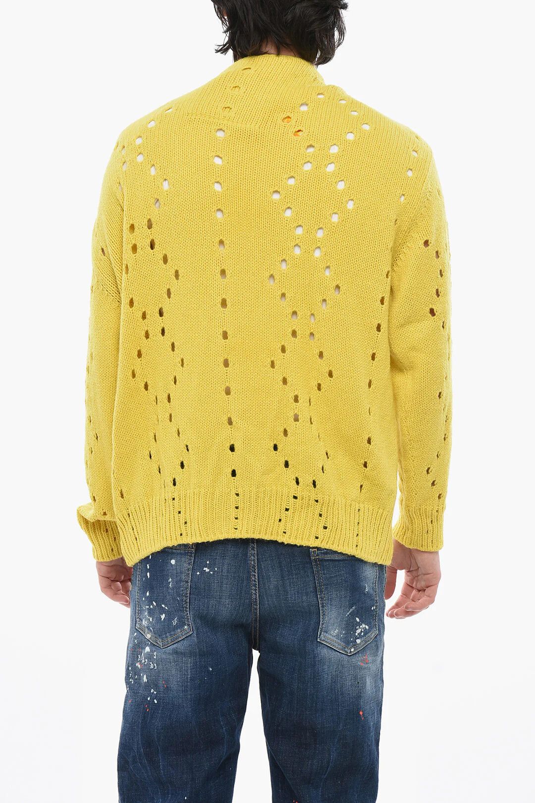 Givenchy og1mm0326 Alpaca-Blend Cardigan in Yellow Size US XS / EU 42 / 0 - 2 Thumbnail