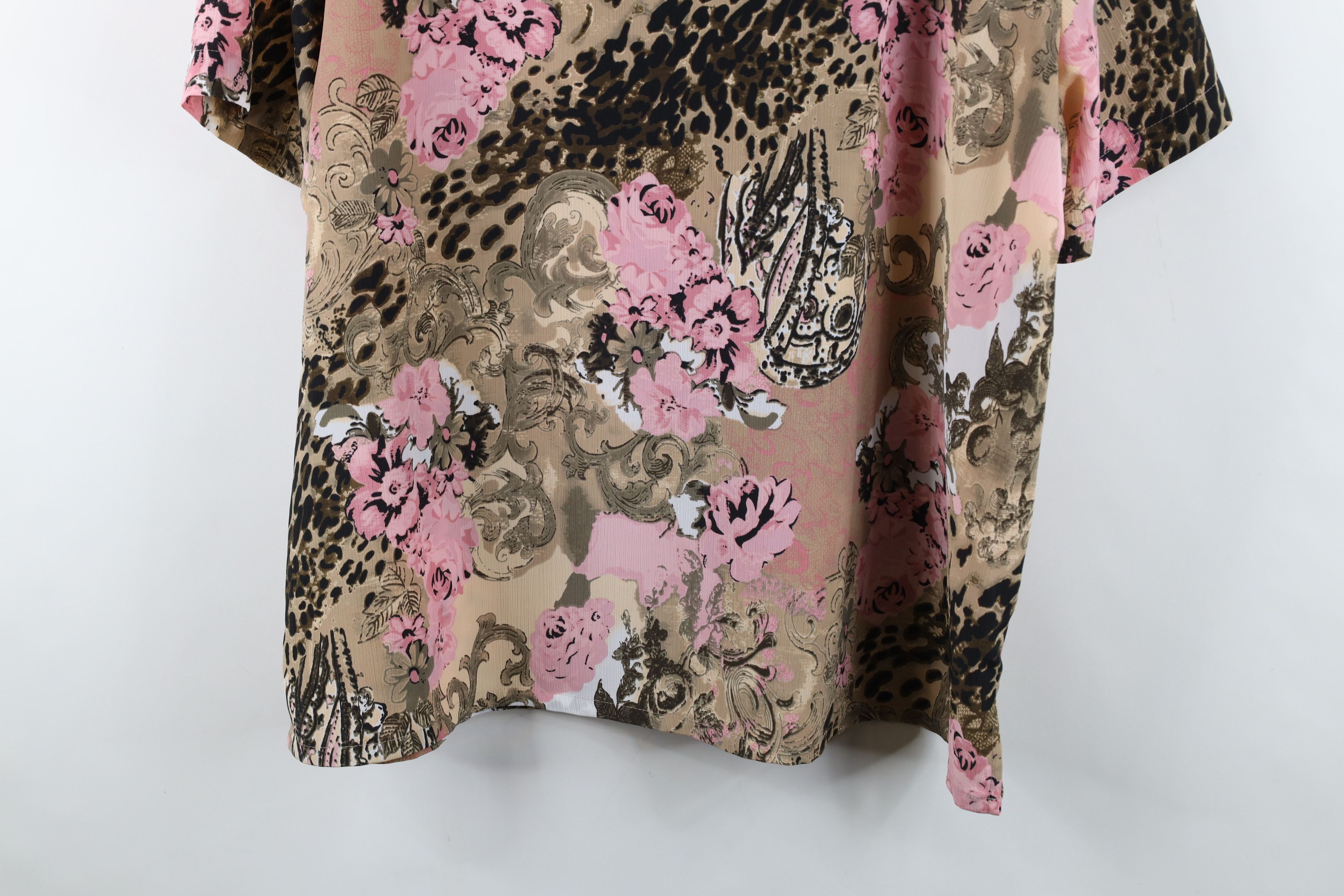 Vintage Vintage 90s Y2K Streetwear Babydoll Flower Knit Button Shirt Size XXL / US 16-18 / IT 52-54 - 11 Thumbnail