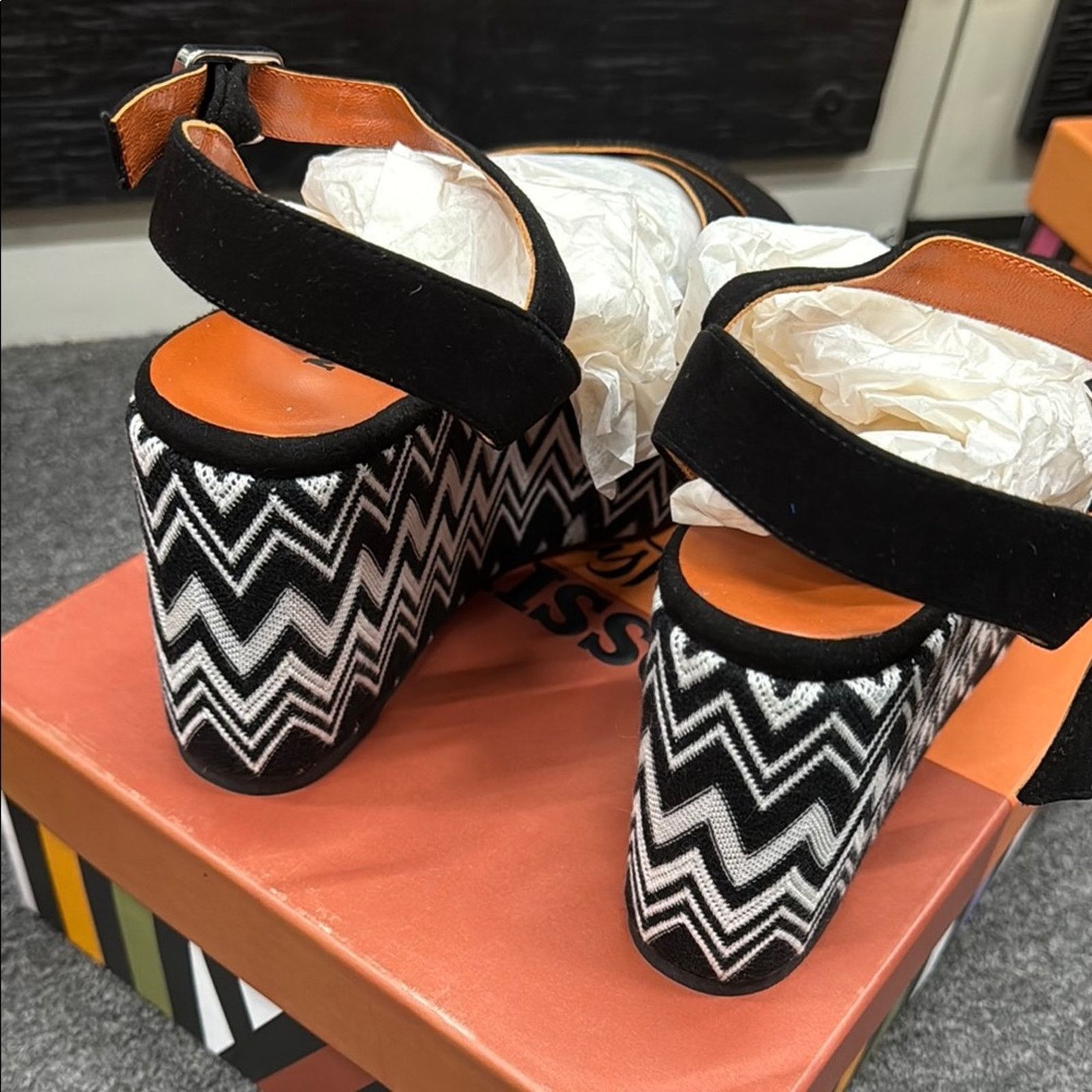 Missoni NWT Missoni Black and White Women's Sandals Size 41 US 11 Size US 11 / IT 41 - 3 Thumbnail