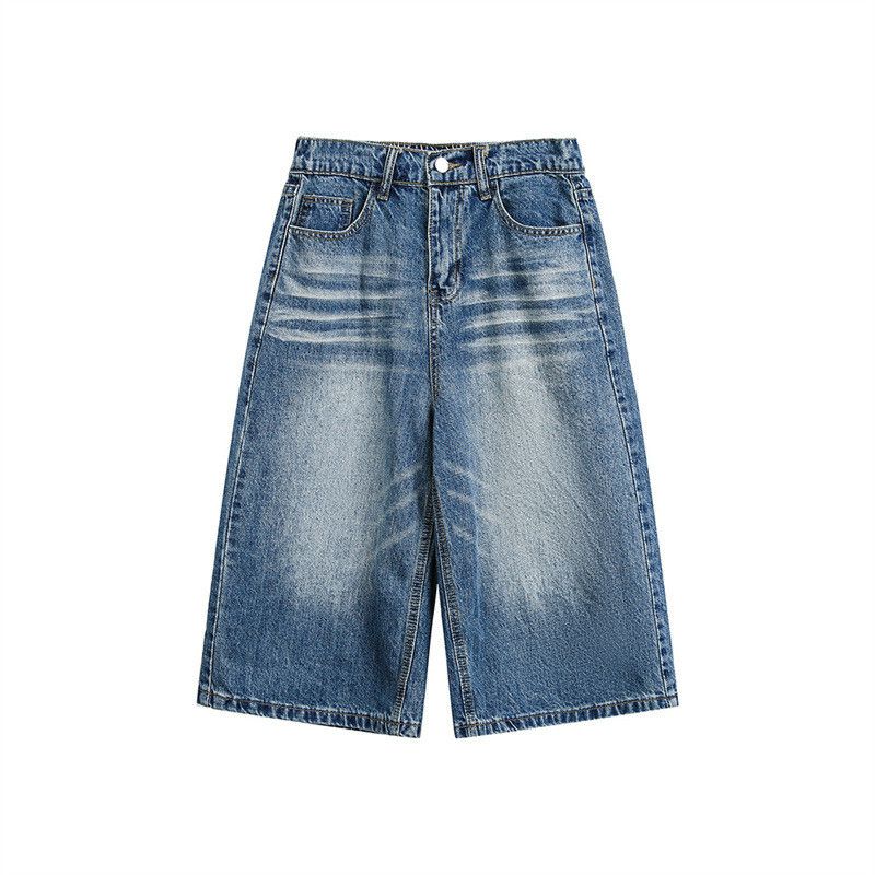 Japanese Brand Punk Distressed Washed Men's Denim Shorts Size US 32 / EU 48 - 1 Thumbnail