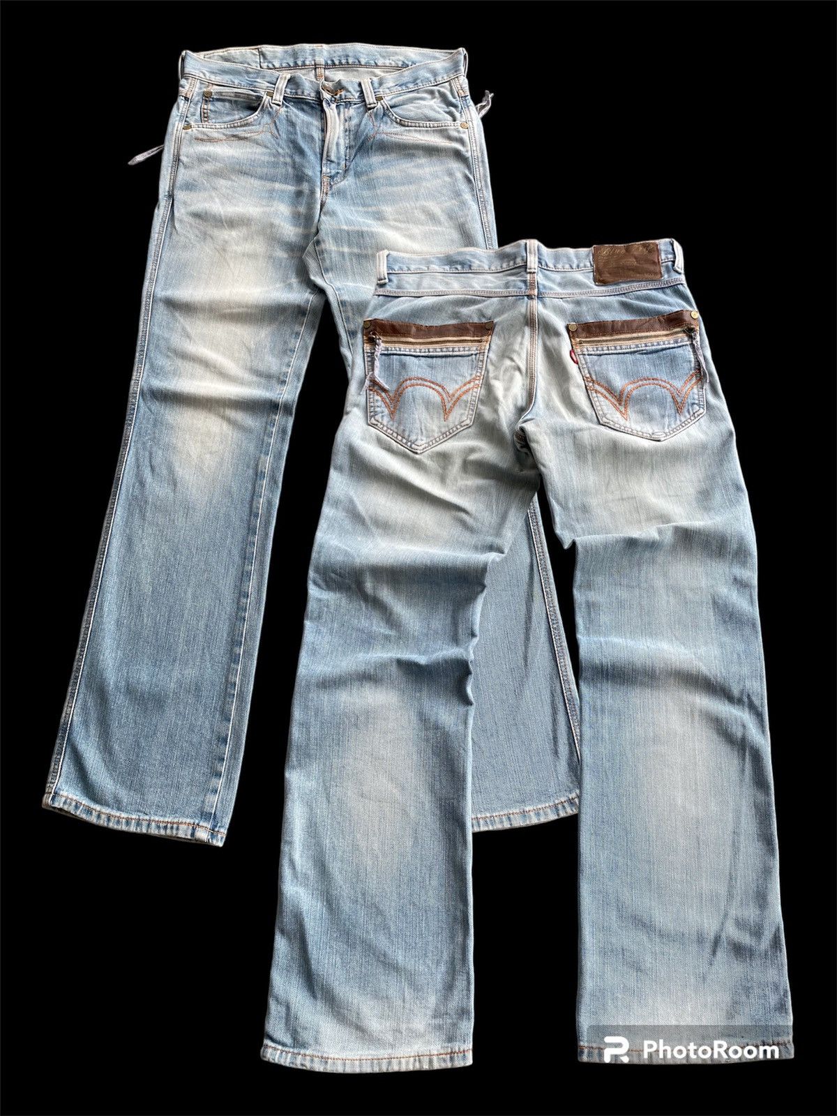 Edwin Japanese Edwin Distressed Washed Bleach Blue Jeans Size US 36 / EU 52 - 1 Thumbnail