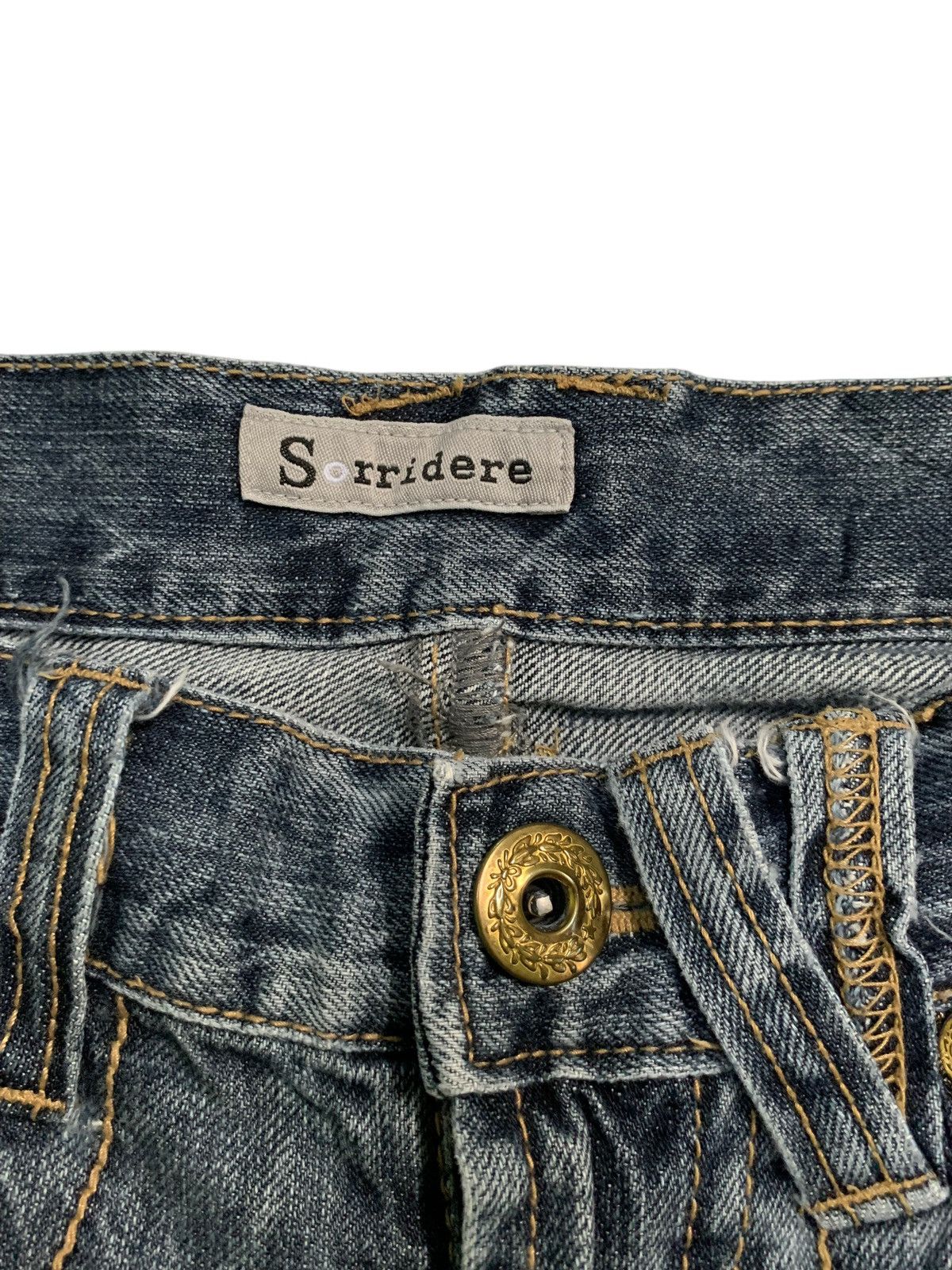 Tornado Mart FLARE SORRIDERE RUSTY JAPANESE PUNK DISTRESSED DENIM Size US 30 / EU 46 - 13 Thumbnail