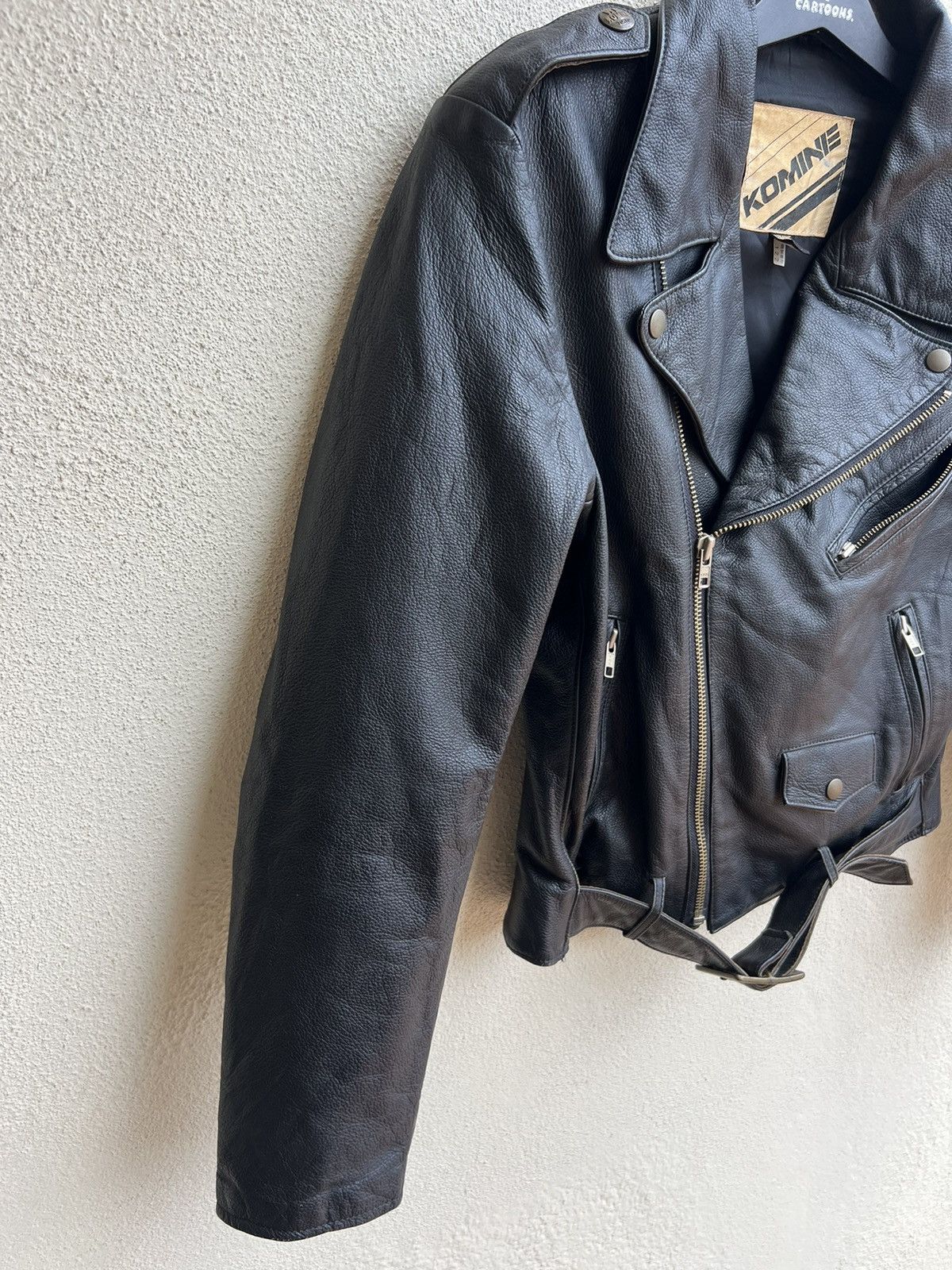 Leather Vintage KOMINE Japan Black Cow Leather Motorcycle Jacket Size US M / EU 48-50 / 2 - 15 Thumbnail