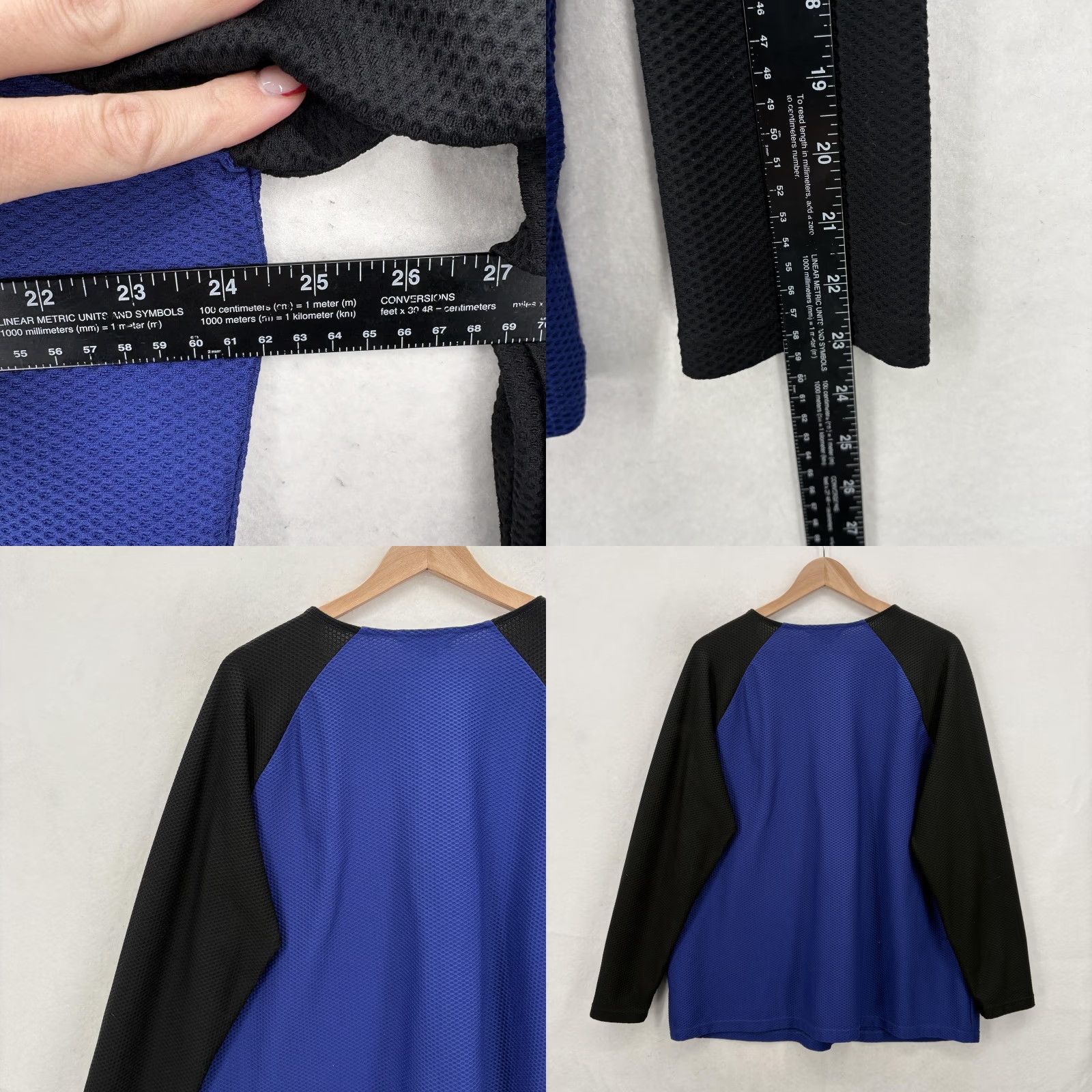 Ralph Lauren Lauren Ralph Lauren Pullover Womens 2X Blue Black Half Zip Textured Knit Top Size XXL / US 16-18 / IT 52-54 - 8 Thumbnail