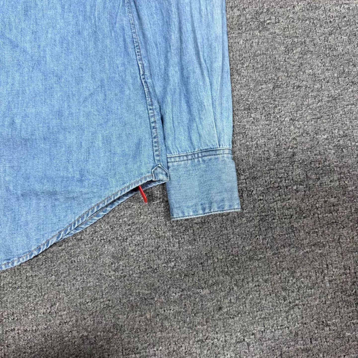 Celine Celine button-down collar light blue washed denim shirt XS Size US XS / EU 42 / 0 - 3 Thumbnail