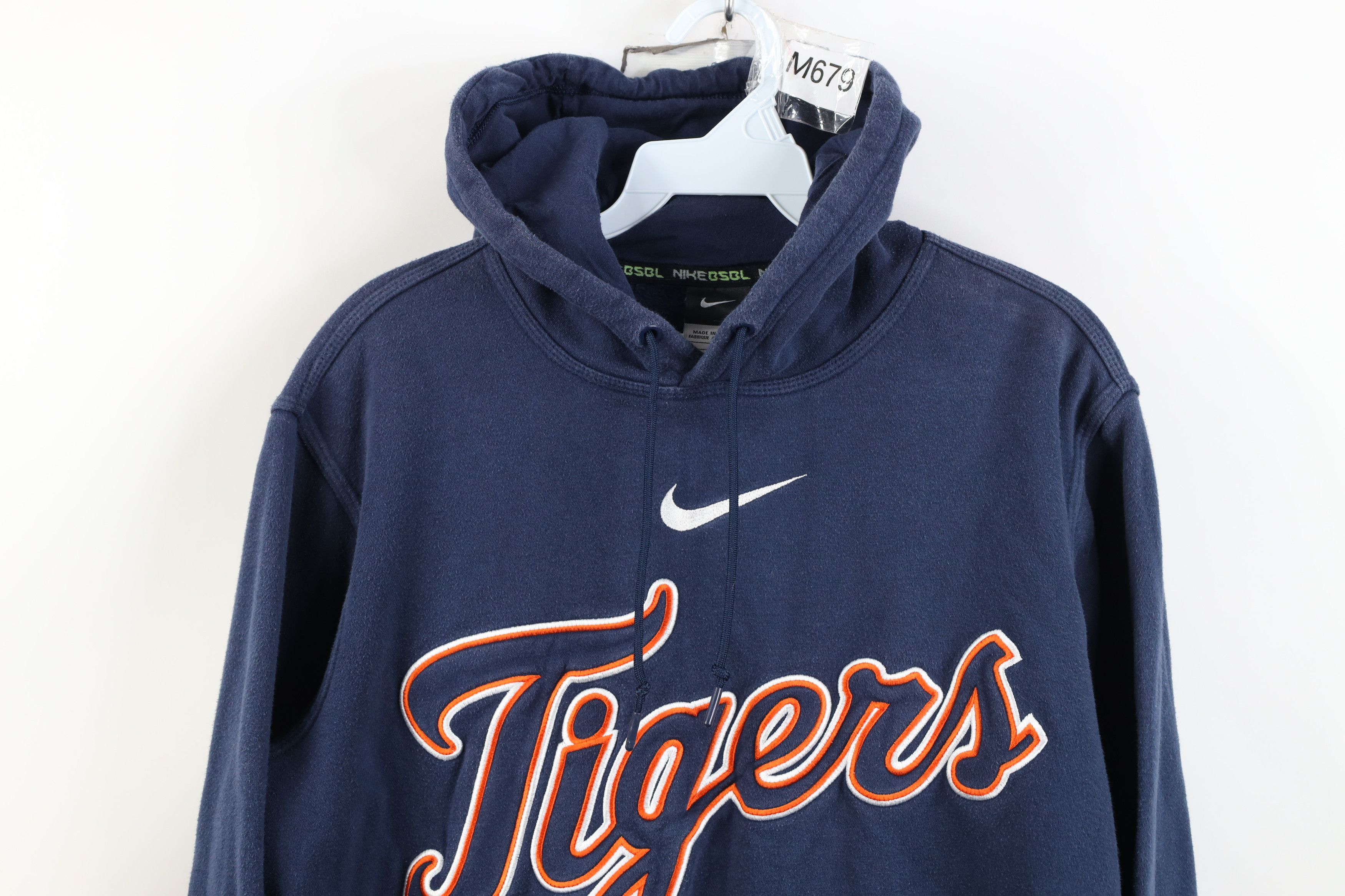 Nike Vintage Nike Swoosh Detroit Tigers Baseball Hoodie Blue Size US M / EU 48-50 / 2 - 2 Thumbnail