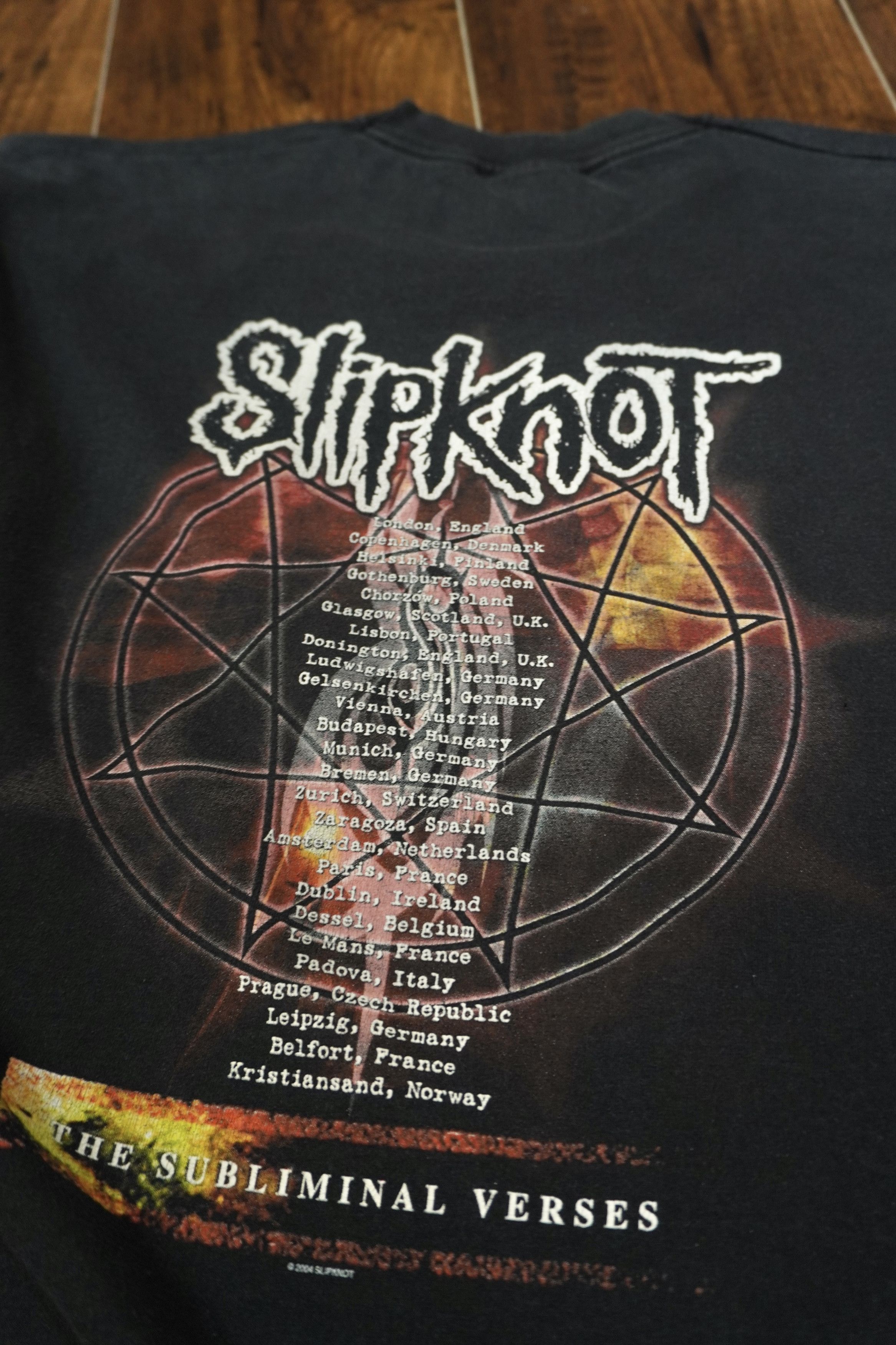 Band Tees Vintage Y2K Slipknot The Subliminal Verses 2004 Tour T-Shirt Size US XL / EU 56 / 4 - 3 Thumbnail