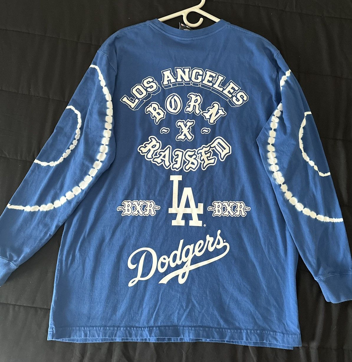 image of Born x Raised La Dodgers- Long Sleeve Tee in Blue, Men's (Size XL)