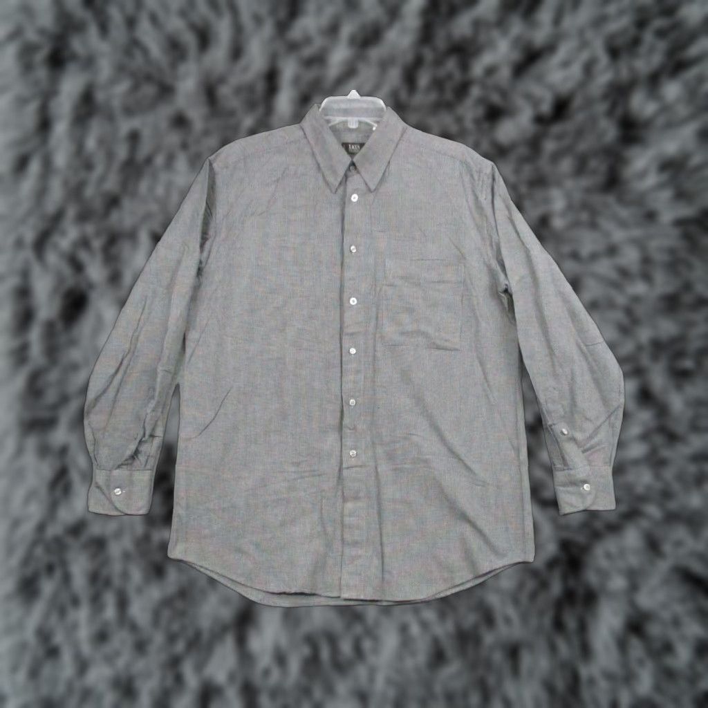 Vintage Xacus Trends Dress Shirt 16 41 Black Plaid Long Sleeve Italy Shirt Mens Regular Checkered Dress Shirt Size 42R - 1 Thumbnail