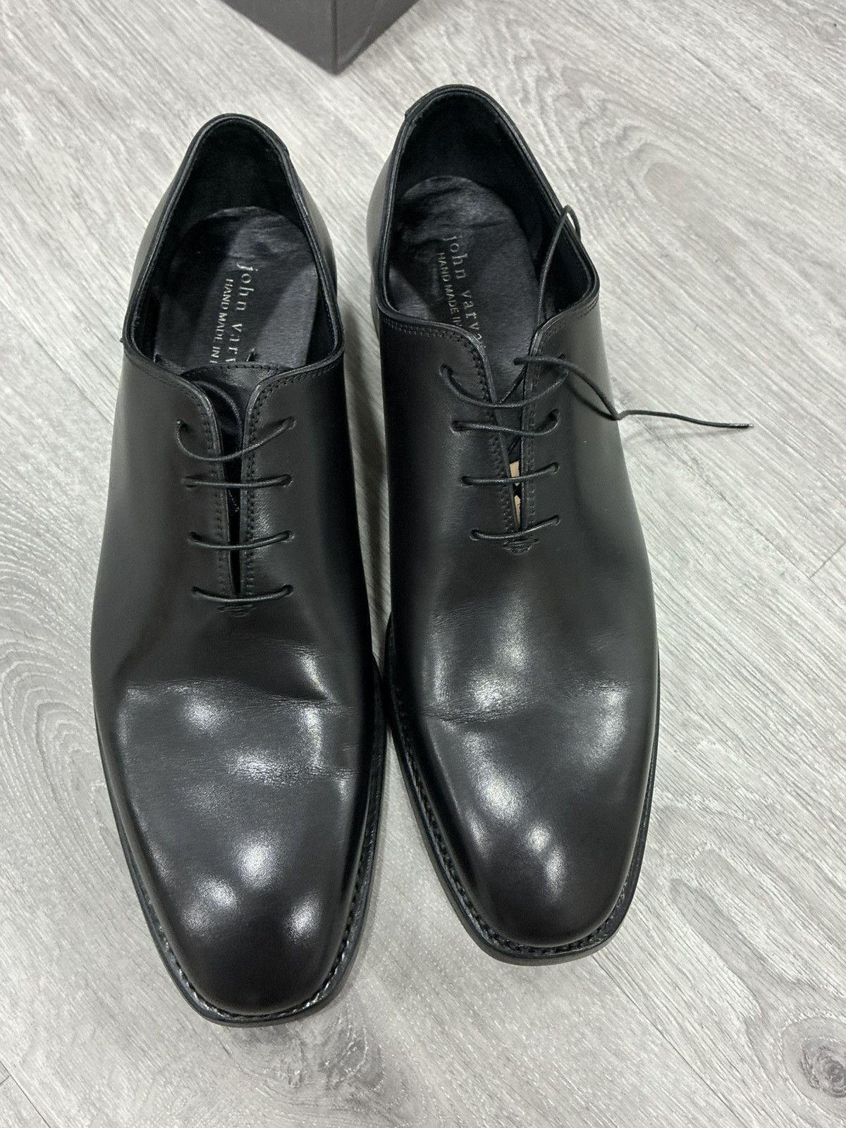 John Varvatos Regent Black Leather Oxford Size 11.5 Size US 11.5 / EU 44-45 - 14 Thumbnail