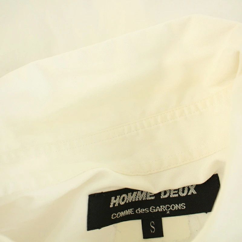 Comme des Garcons Homme Deux Shirt Long Sleeve Striped Cotton Button Up White Size US S / EU 44-46 / 1 - 4 Thumbnail