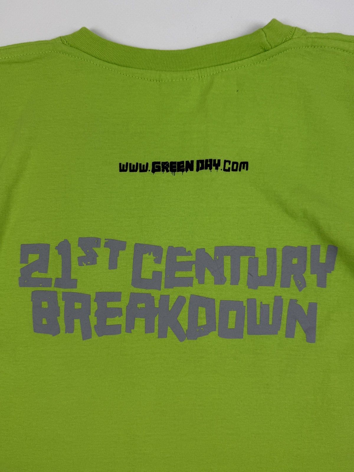 Band Tees 2009 Green Day 21st Century Breakdown Lime Green Graphic Tee Size US M / EU 48-50 / 2 - 7 Thumbnail