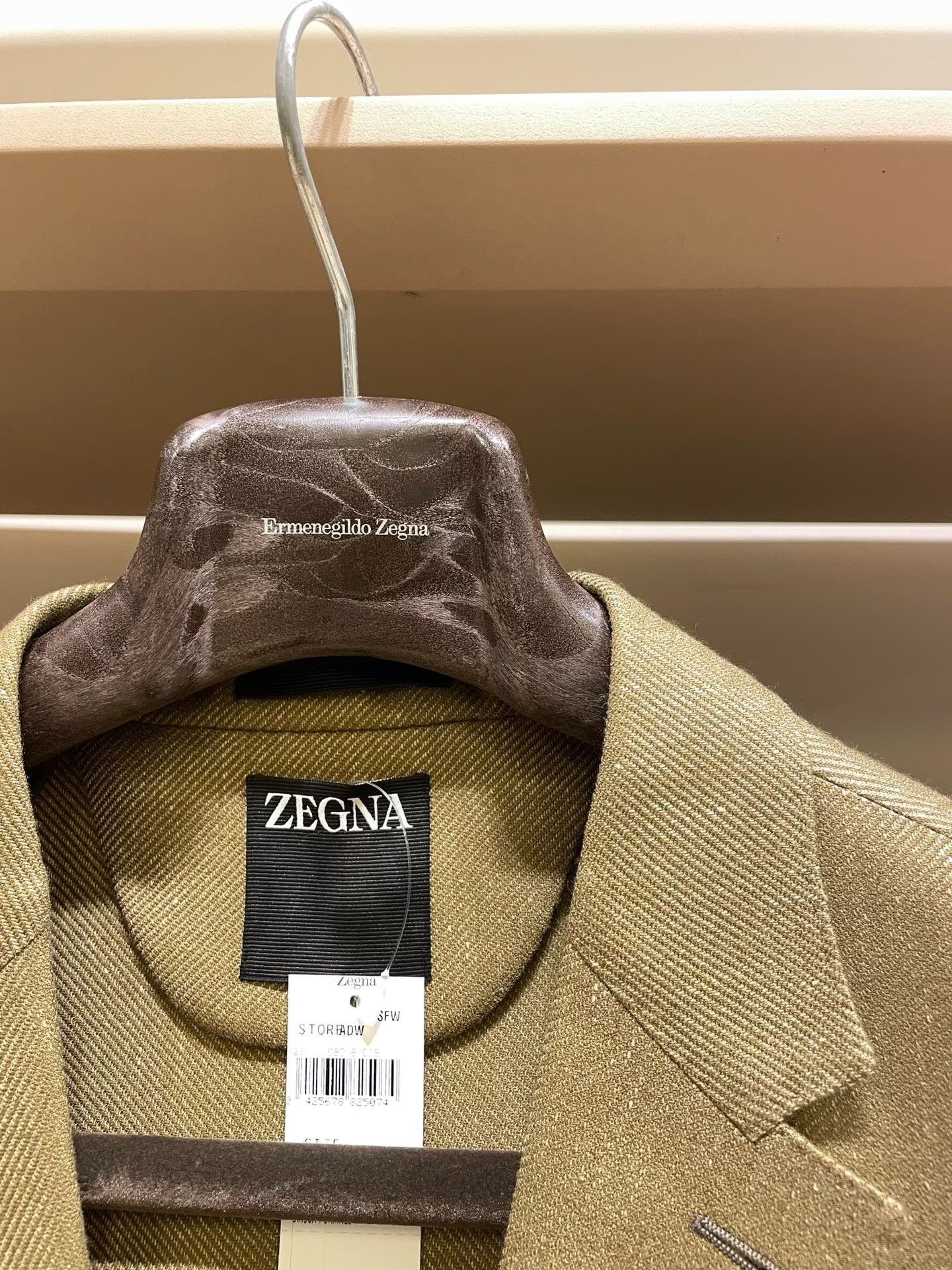 Ermenegildo Zegna Zegna Olive Green Single-Breasted Blazer Size US L / EU 52-54 / 3 - 3 Thumbnail