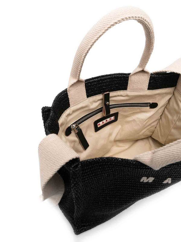 Marni o1srvl11e0624 Tote Bag in Black Size ONE SIZE - 4 Thumbnail