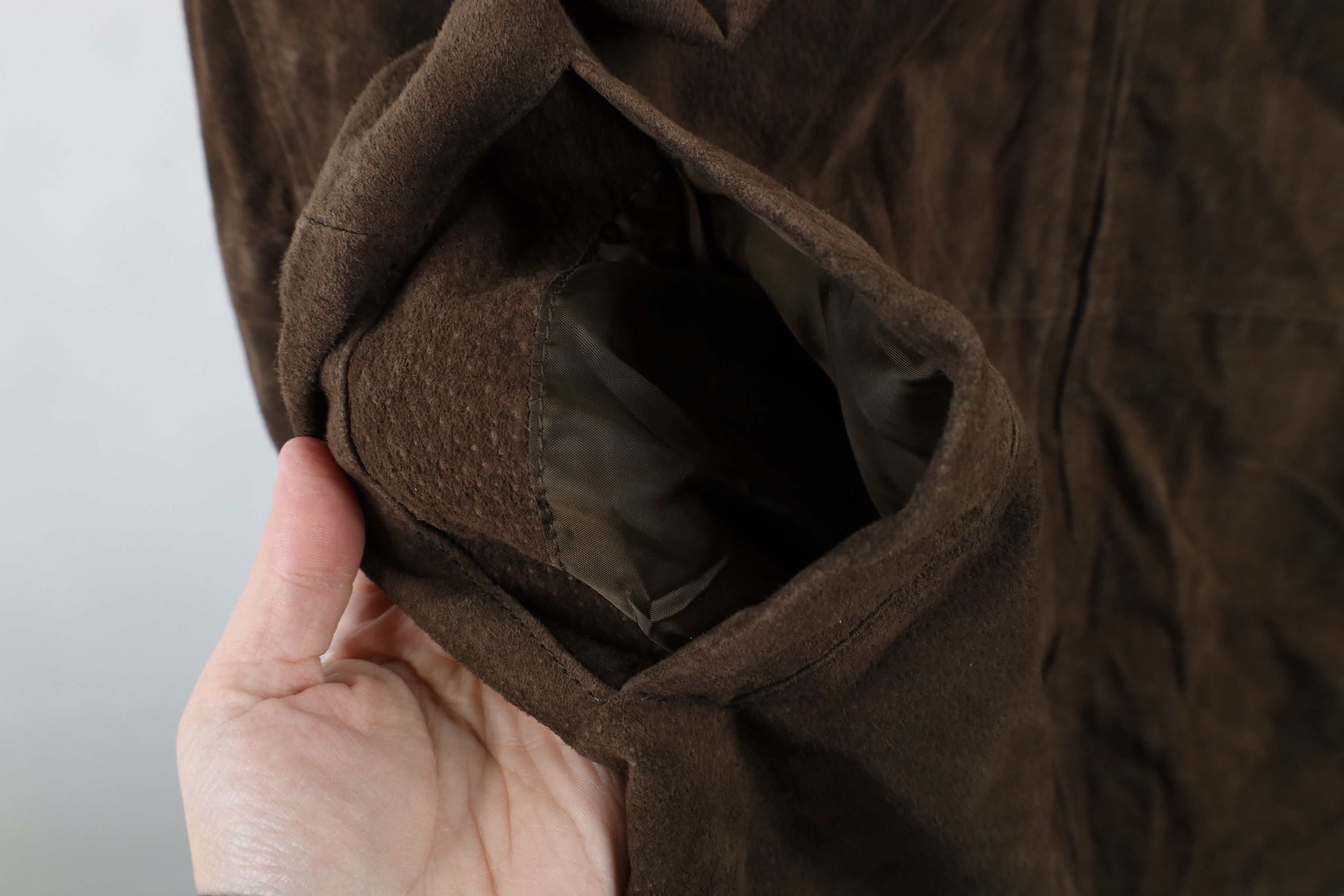 Vintage Vintage 90s Streetwear Suede Leather Full Zip Jacket Brown Size US XXL / EU 58 / 5 - 6 Thumbnail