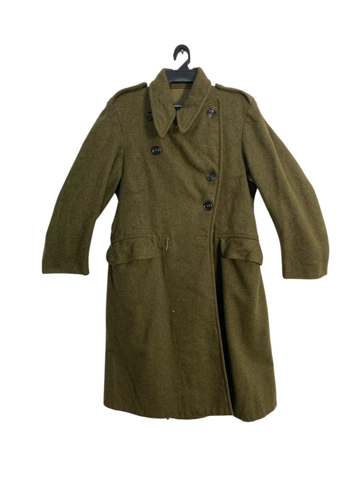 Other 80s Military Wool Greatcoat Pattern Dismounted Olive Green Size US M / EU 48-50 / 2 - 1 Thumbnail
