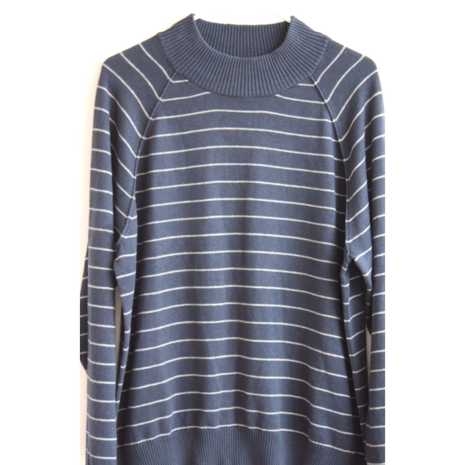 Orvis Orvis XL Cotton Cashmere Knit Striped Blue White Sweater Pullover Long Sleeve Mens Size US XL / EU 56 / 4 - 2 Thumbnail