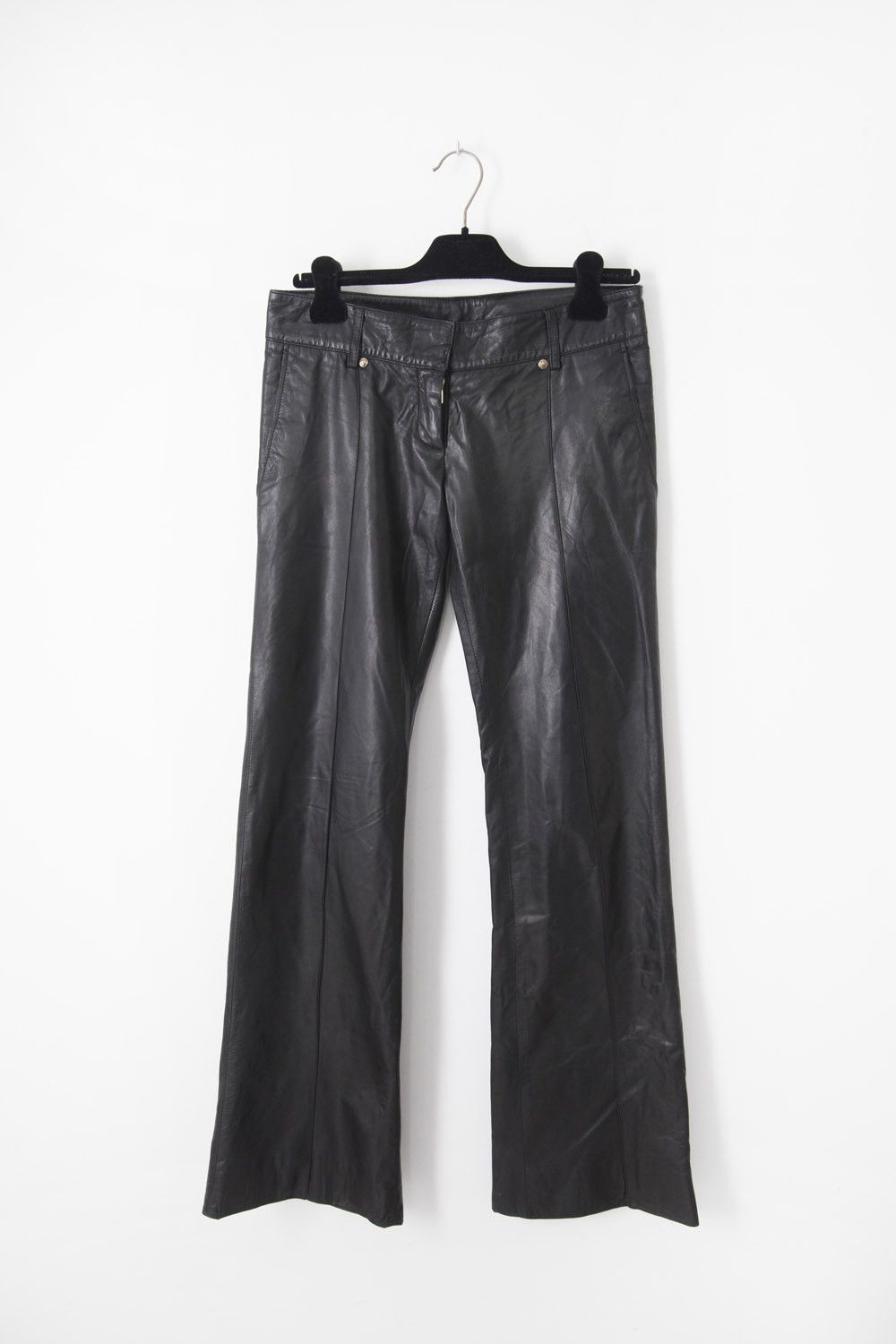 Balmain 2013 leather flare pants Size 26" / US 2 / IT 38 - 1 Thumbnail