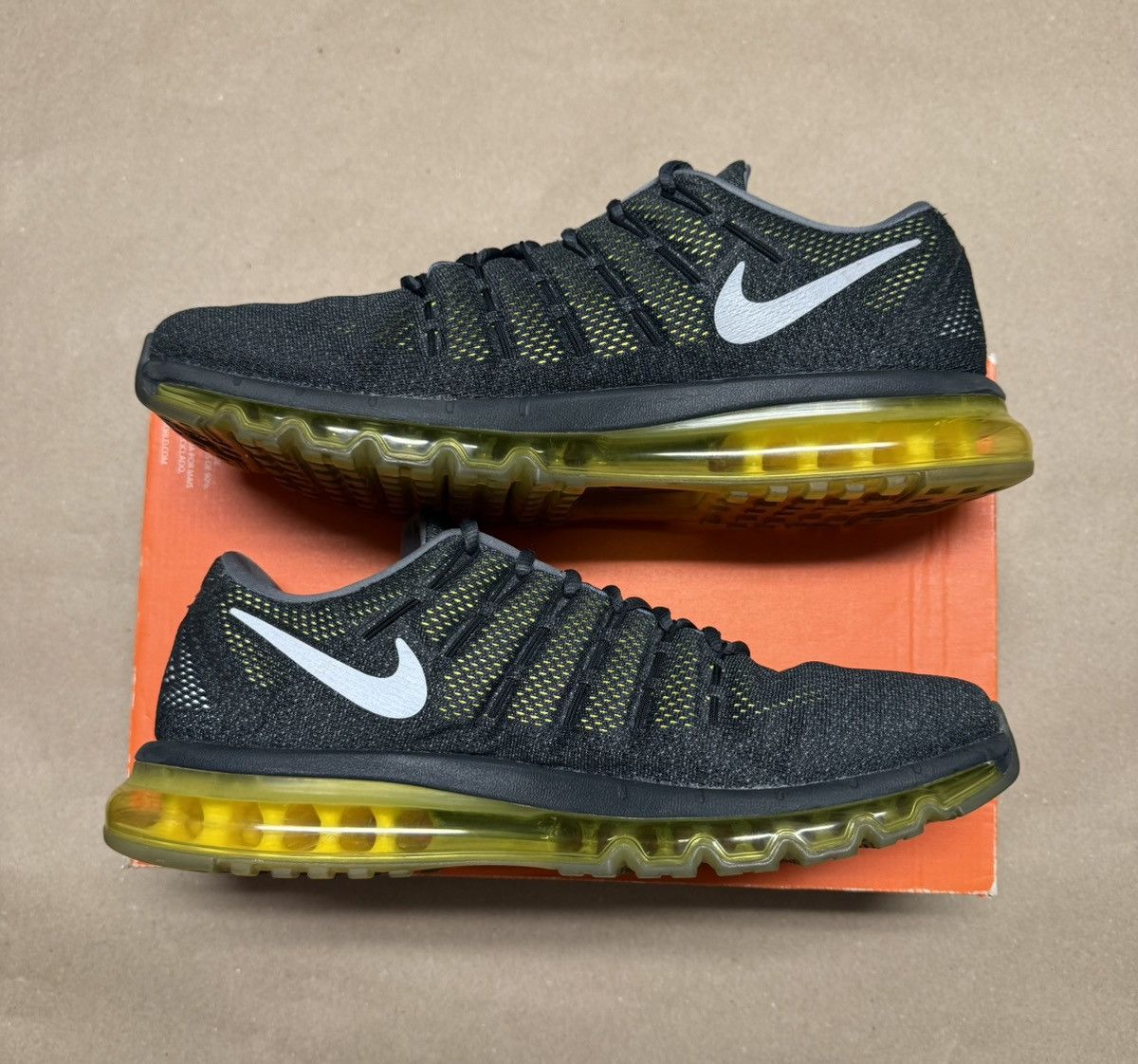 Nike Nike Air Max 2016 Dark Grey Yellow Men’s size 14 running! Size US 14 / EU 47 - 2 Thumbnail