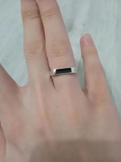 Jewelry × Ring Of Fire Black Rectangle Adjustable Ring Size ONE SIZE - 4 Thumbnail