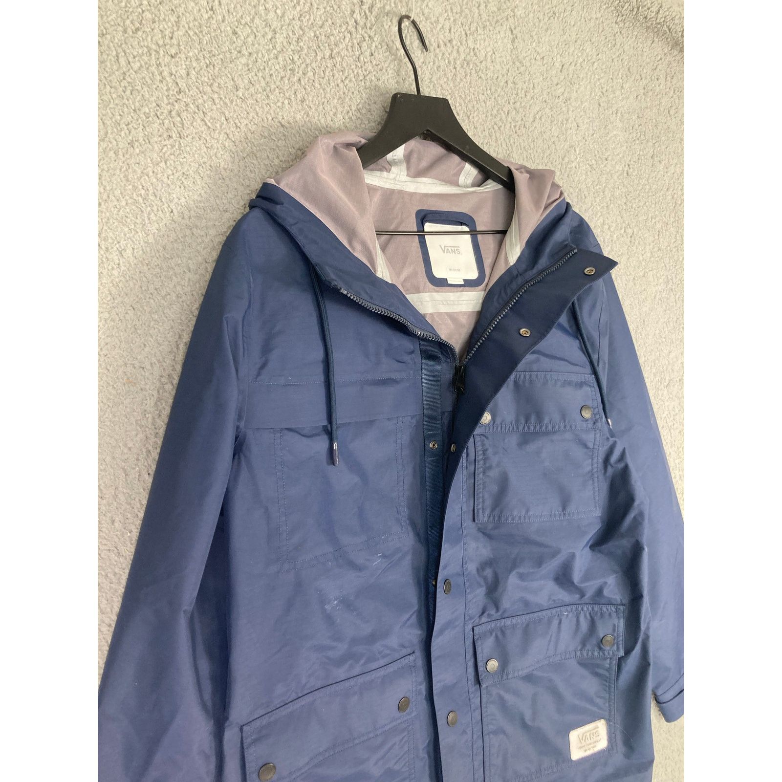 Vans Vans Men's Medium Navy Blue Hooded Windbreaker Jacket Size US M / EU 48-50 / 2 - 8 Thumbnail