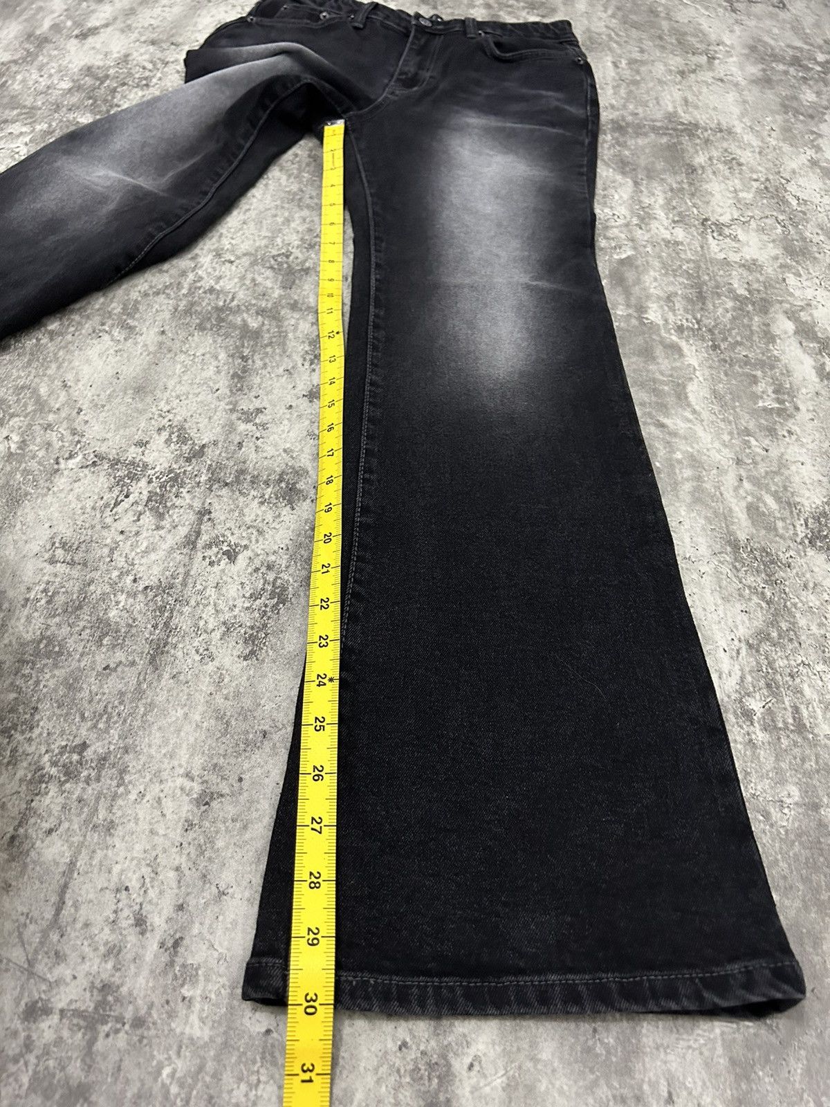 If Six Was Nine × Le Grande Bleu (L.G.B.) × Tornado Mart Millioncore Acid Wash Flare Pants Size US 27 - 19 Thumbnail