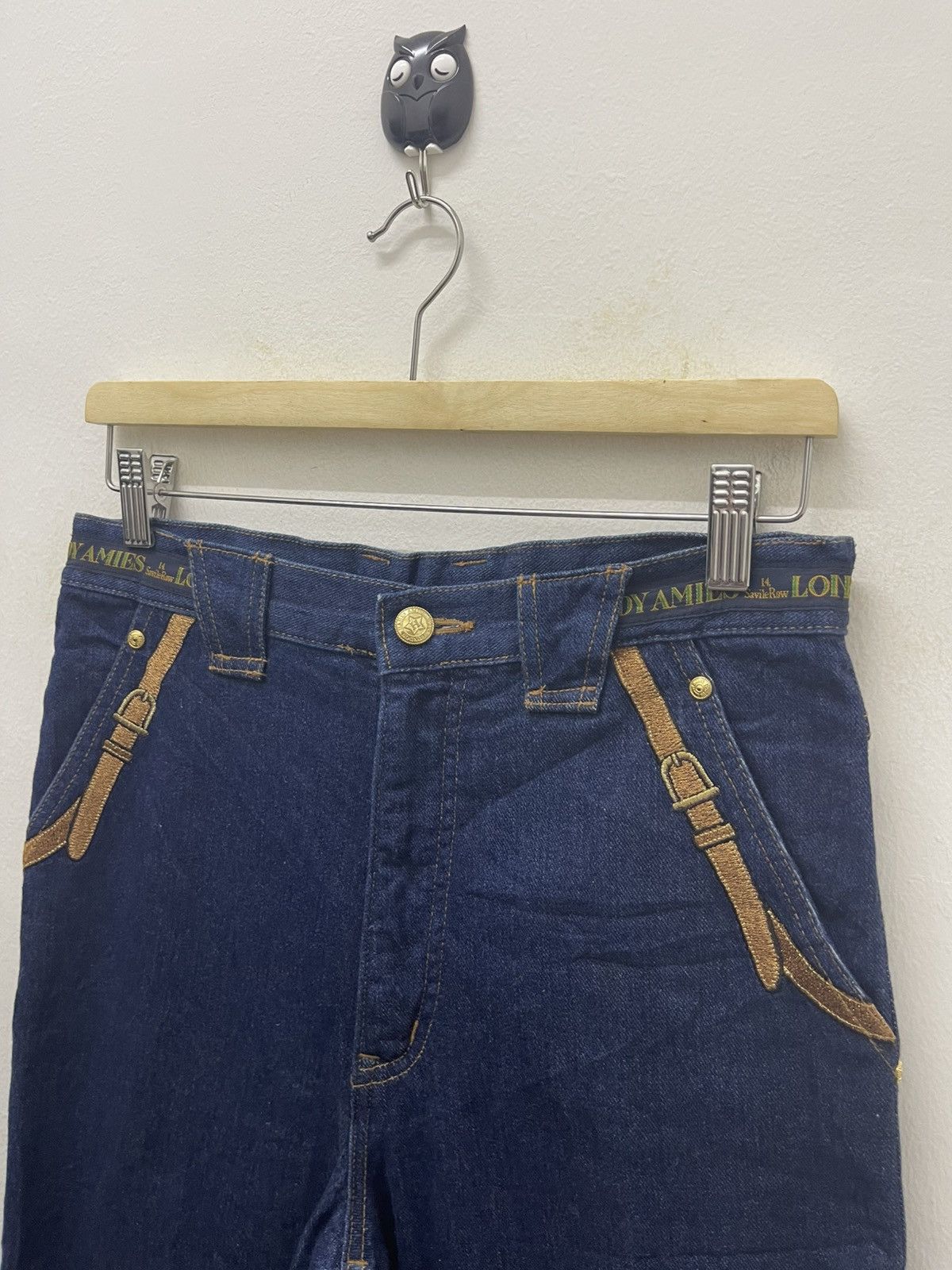 Hardy Amies Rare Vintage HARDY AMIES Embroidered Jeans Size US 28 / EU 44 - 9 Thumbnail