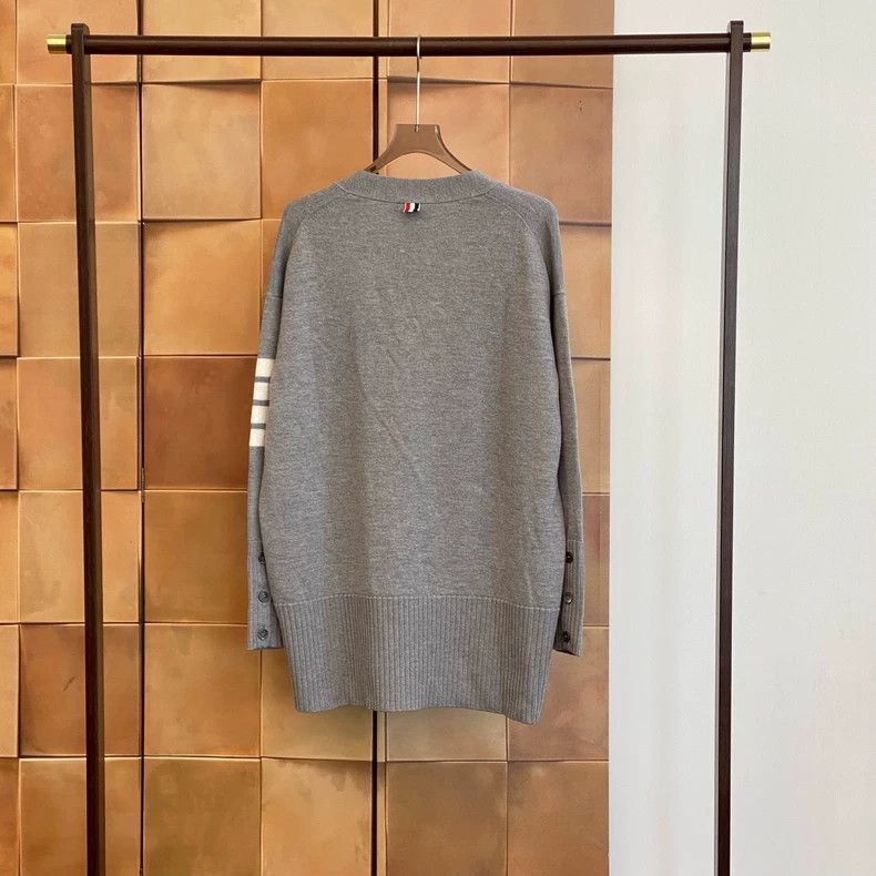 Thom Browne Thom browne Size 00 Gray four-striped wool knitted cardiga Size XXS / US 00 / IT 34 - 2 Thumbnail