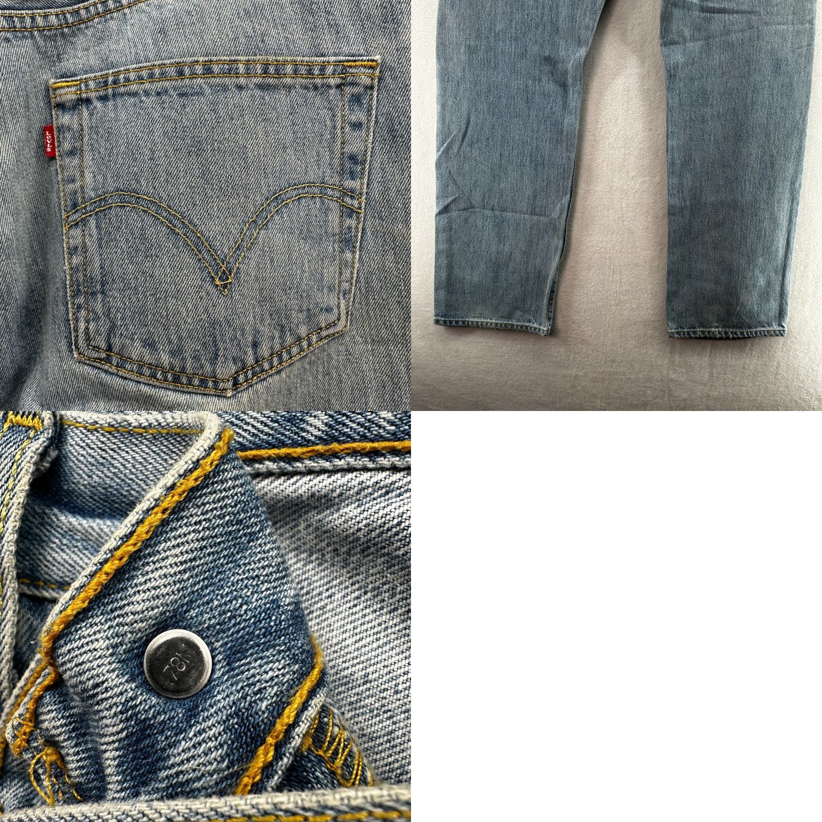 Levi's VINTAGE Levi's 501 Denim Jeans Button Fly 34x32 Men Blue Light Levi's Straight Adult Regular Mens Jeans Size US 34 / EU 50 - 10 Thumbnail
