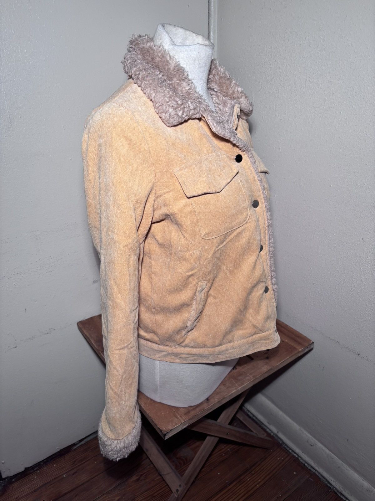 Shein SHEIN Corduroy Sherpa Lined Jacket Size XS / US 0-2 / IT 36-38 - 3 Thumbnail