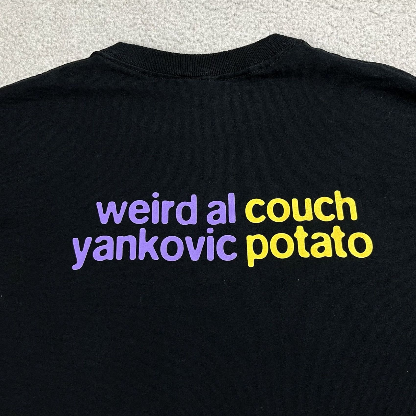 Fruit Of The Loom VINTAGE Fruit of the Loom Shirt Mens M Black 90s Parody Logo Couch Potato Weird Al Yankovic Band Music Hip Hop Rock T-Shirt Size US M / EU 48-50 / 2 - 7 Thumbnail