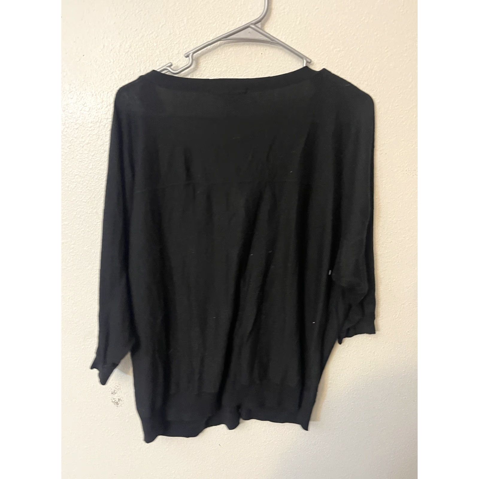 H&M H&M Women's Cardigan Sweater Black 3/4 Sleeve Button Front M sz Medium Cotton Modal Womens Size M / US 6-8 / IT 42-44 - 3 Thumbnail