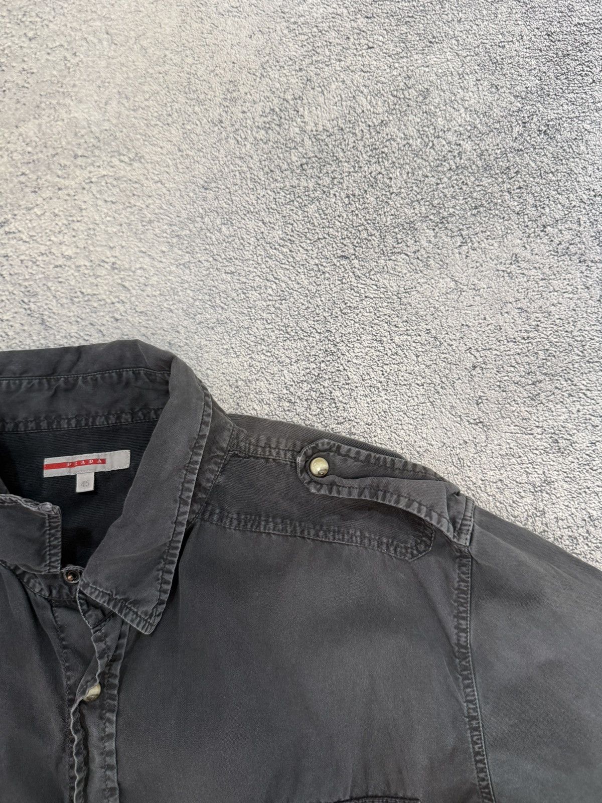 Prada Vintage Prada Military Shirt Utility Cotton Men 45 L Rare Size US L / EU 52-54 / 3 - 16 Thumbnail