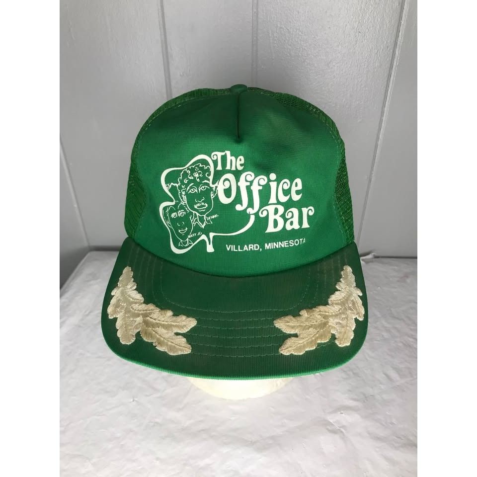 Vintage Vintage Office Bar Leaf Trucker Mesh rope snapback hat cap Size ONE SIZE - 1 Thumbnail