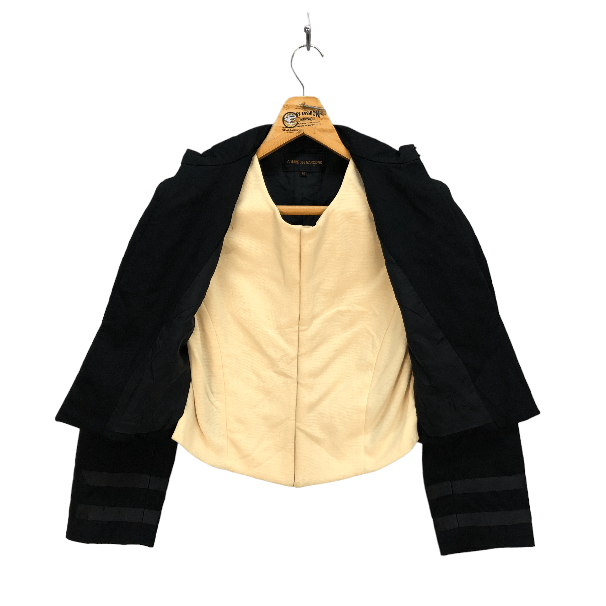 Comme des Garcons RARE💥CDG AD1989 Double Layered Crop Jacket #5197-179 Size M / US 6-8 / IT 42-44 - 6 Thumbnail