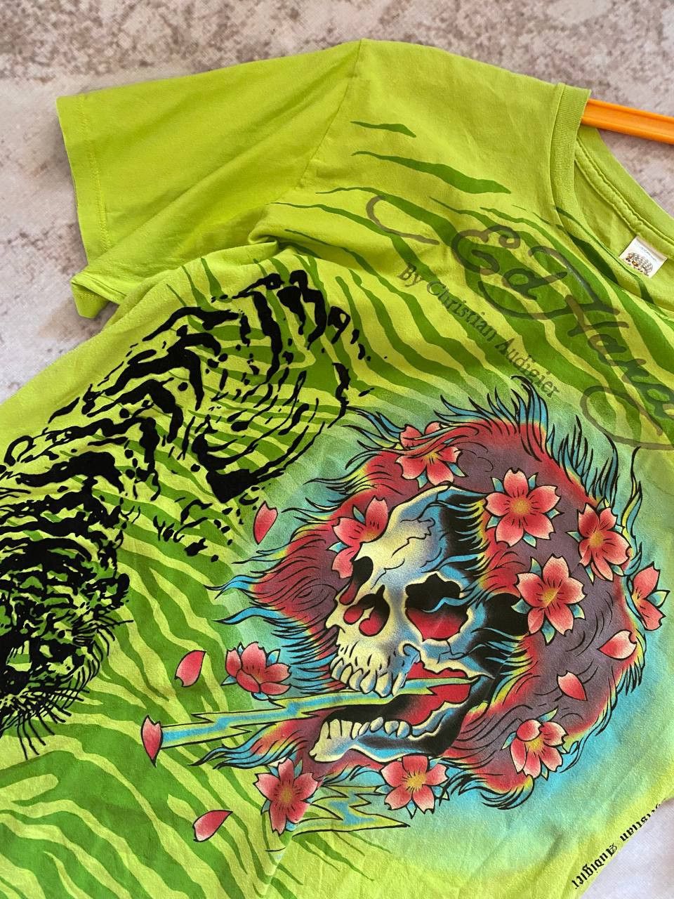 Christian Audigier × Ed Hardy × Vintage Crazy Vintage Y2K Ed Hardy T Shirt Skull Goth tiger USA Size US L / EU 52-54 / 3 - 2 Thumbnail