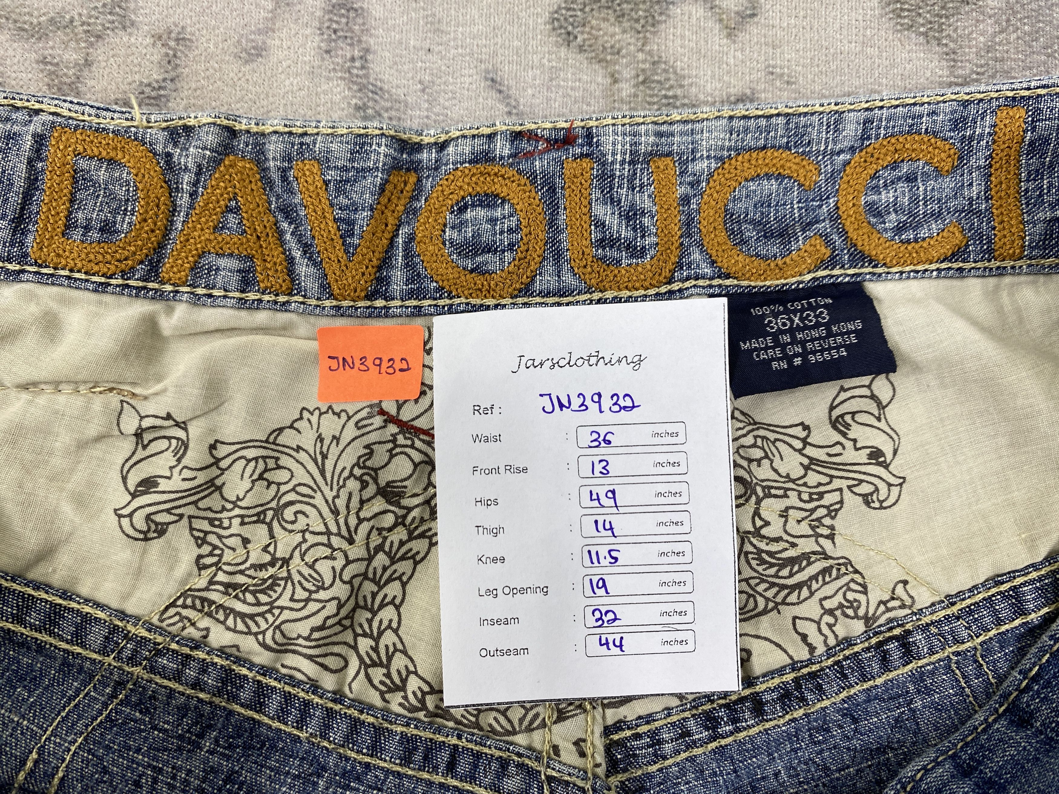If Six Was Nine Vintage Davoucci Baggy/Balloon Jeans 36x32 Denim- JN3932 Size US 36 / EU 52 - 9 Thumbnail