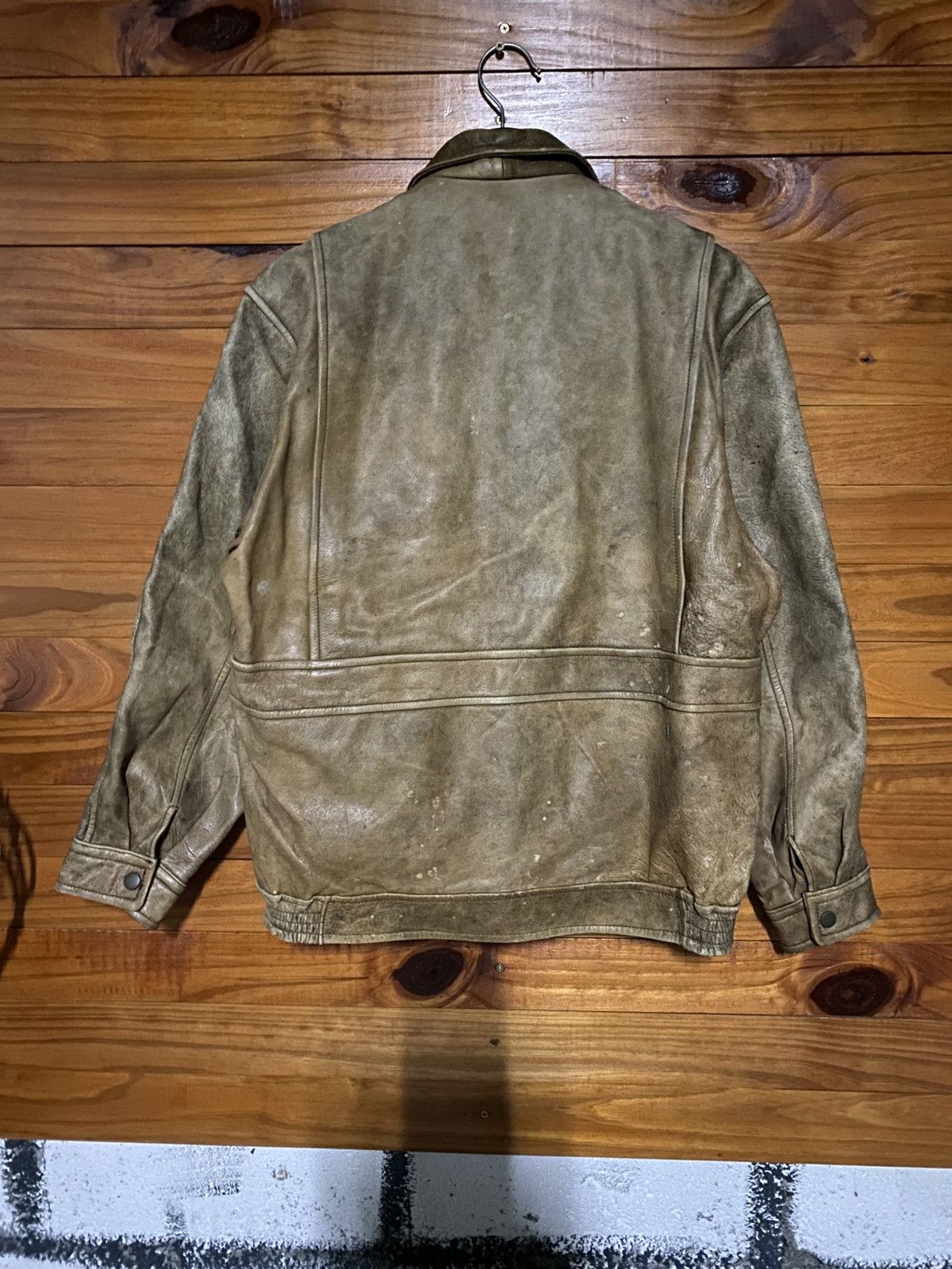Vintage Vintage Brown Leather Jacket – Classic 1980s Men Outerwear Size US M / EU 48-50 / 2 - 9 Thumbnail
