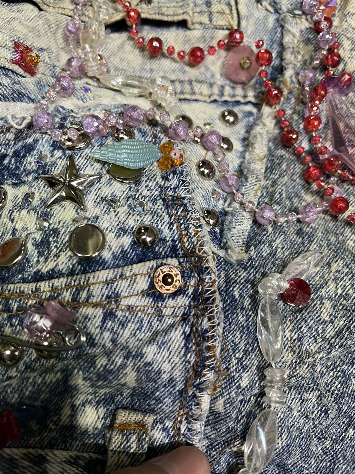 Levi's 🔥🔥🔥 Very Rare Levis Patchwork X Tony Alamo Denim Jacket Size US S / EU 44-46 / 1 - 8 Thumbnail