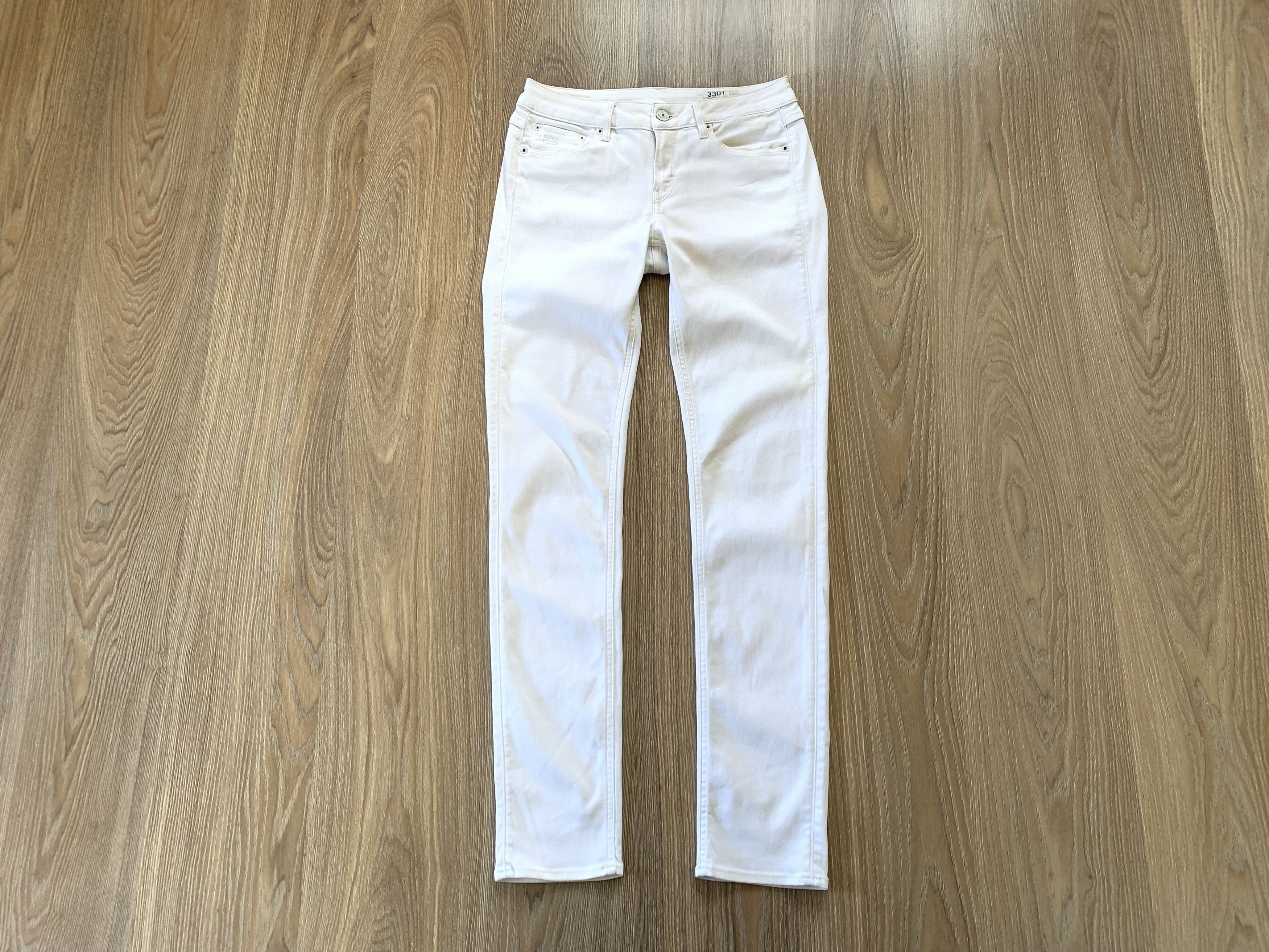 G-Star × Vintage G Star 3301 Vintage White Jeans Size 29" - 1 Thumbnail