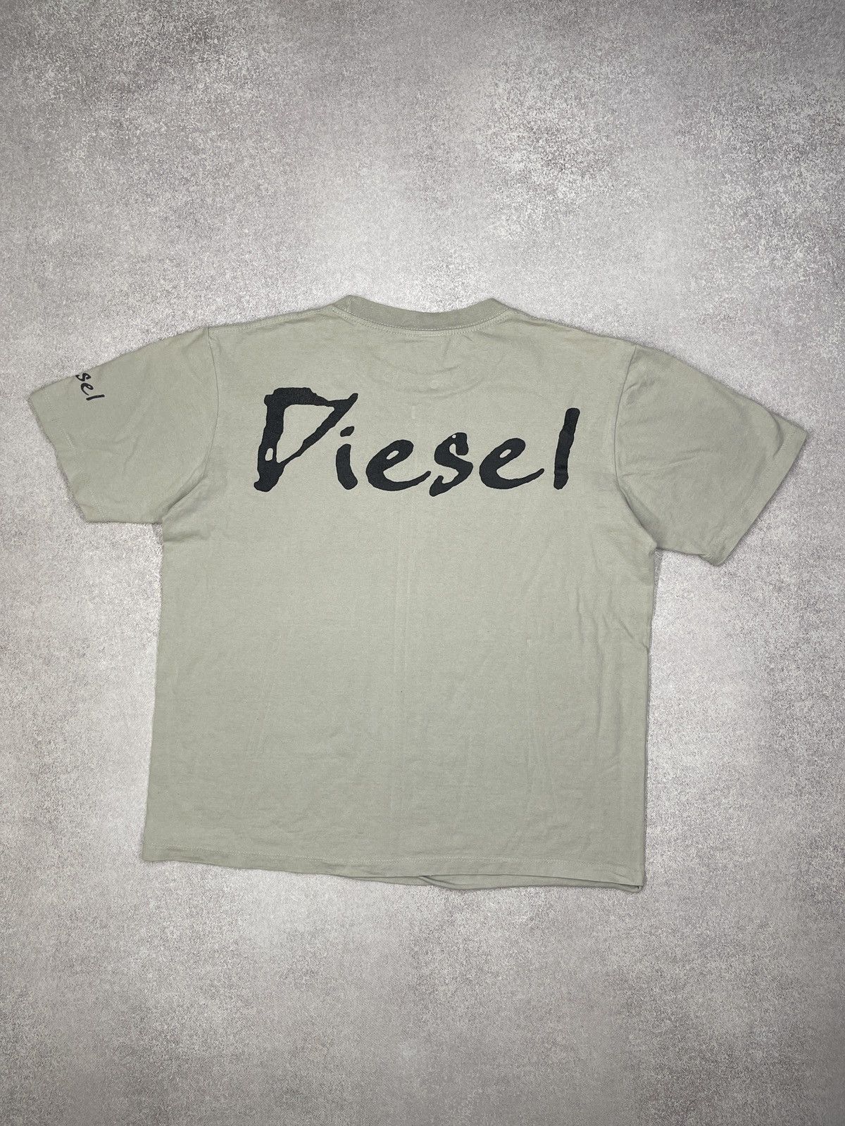 Diesel Vintage Diese Big Double Logo T Shirt Grey Size L Size US L / EU 52-54 / 3 - 8 Thumbnail