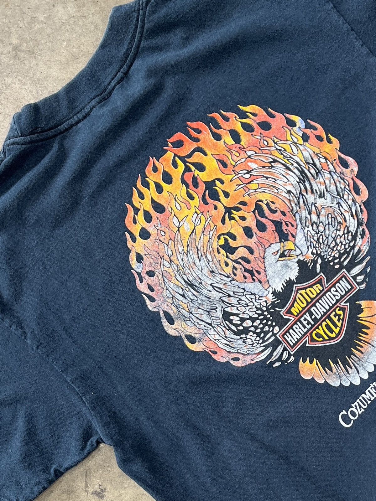 Harley Davidson Vintage Harley Davidson Cozumel Mexico Flame Eagle Tee Large Size US L / EU 52-54 / 3 - 1 Thumbnail