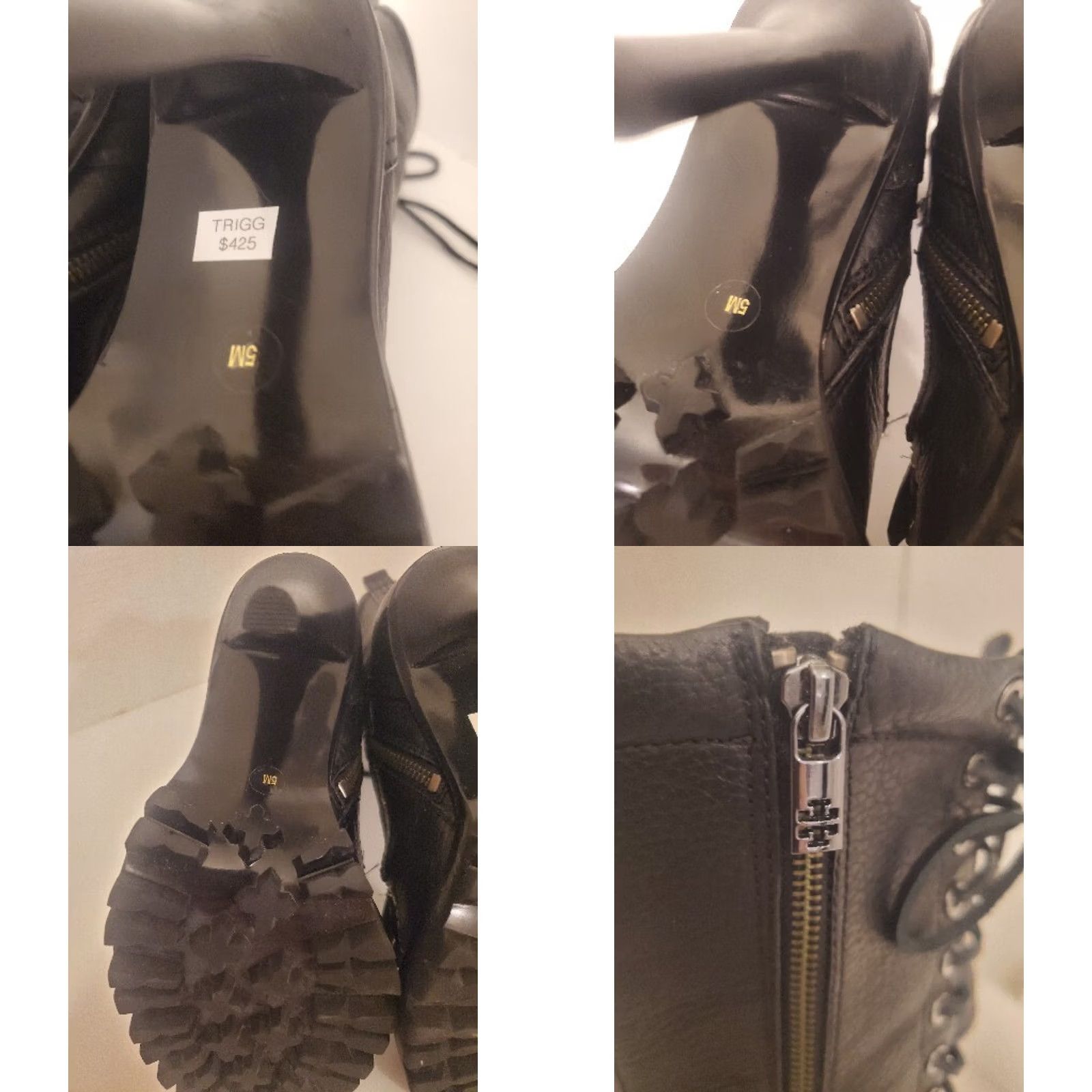 Tory Burch Tory Burch Trigg Stiletto Boot Black Leather 4" Heel Party/Cocktail Women Size 5 Size US 5 / IT 35 - 8 Thumbnail