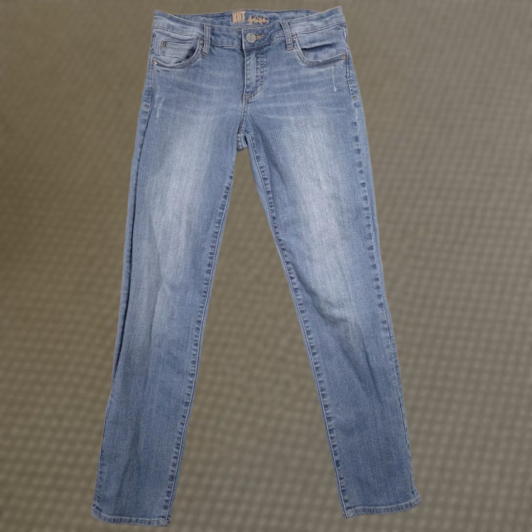 Vintage KUT from the Kloth Jeans Womens 4 Blue Mid Rise Skinny Stretch Embroidered Denim Size 27" / US 4 / IT 40 - 1 Thumbnail