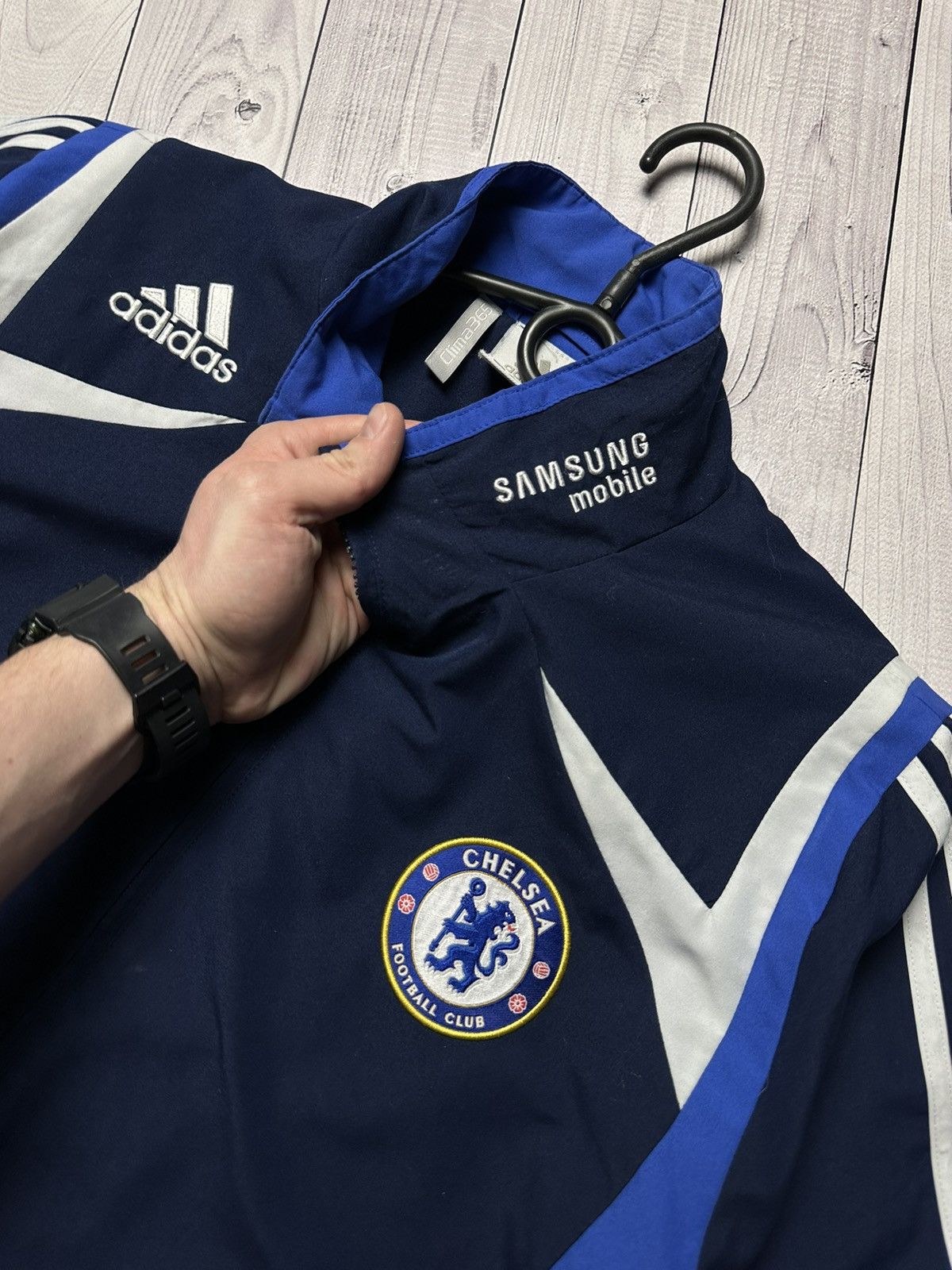 Vintage Vintage adidas Chelsea soccer track jacket size S Samsung Size US S / EU 44-46 / 1 - 4 Thumbnail