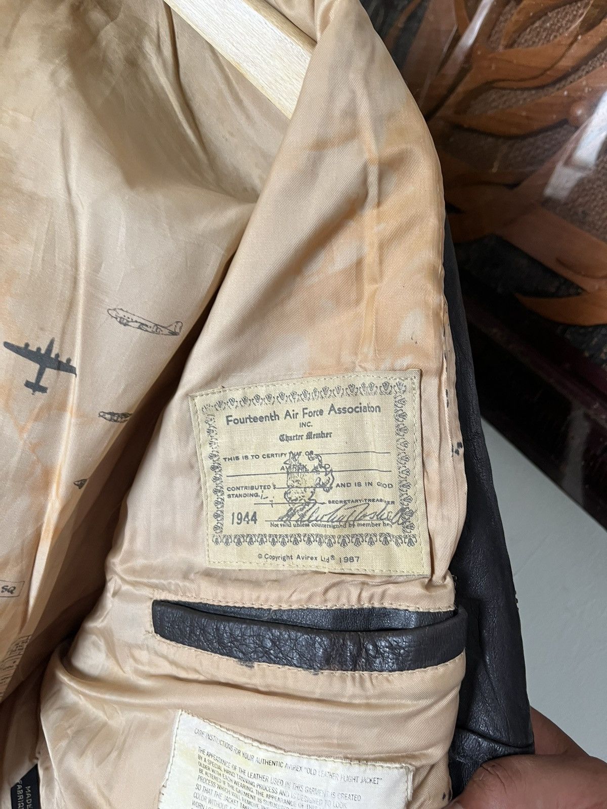 Avirex SUPER RARE! 1987 Avirex A-2 WW II Photograph Leather Jacket Size US M / EU 48-50 / 2 - 13 Thumbnail