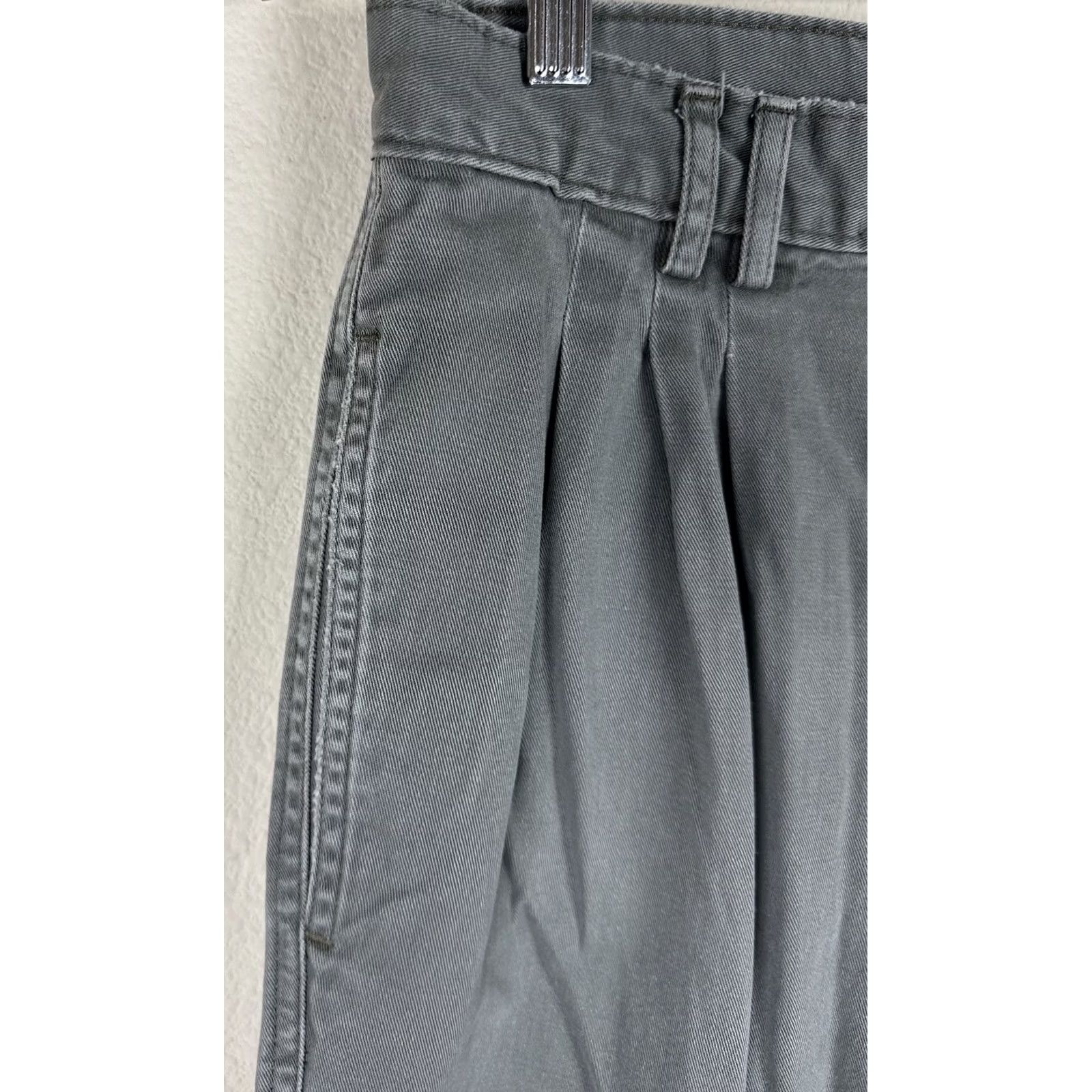 Olive VINTAGE City Streets Khaki Pants Mens 30 30x26 ACTUAL Distressed Olive Green Pleated Chino Casual 80s 90s Mens Size US 30 / EU 46 - 5 Thumbnail