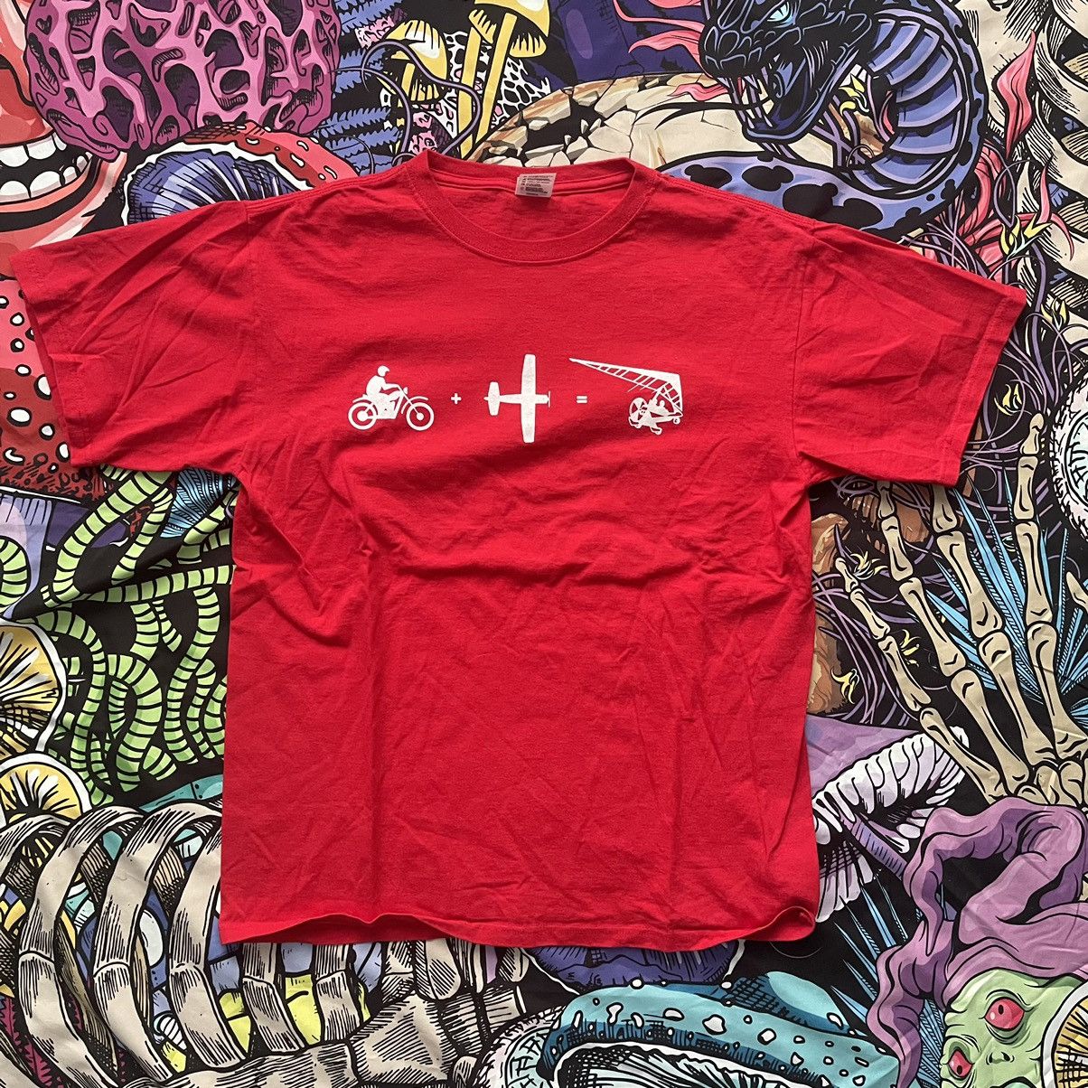 Anvil Vintage Red Powered Hang-gliding Tee Paradise Hawaii Size US L / EU 52-54 / 3 - 1 Thumbnail